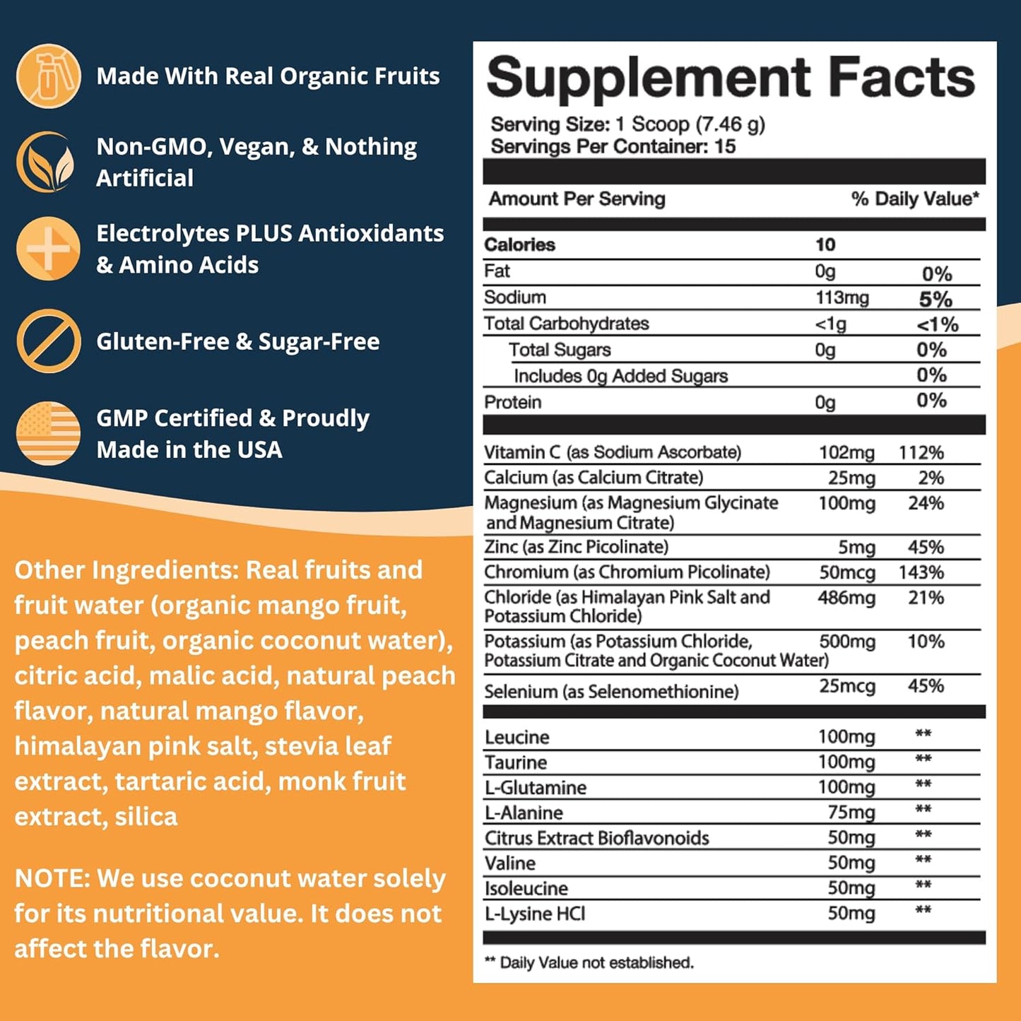 organic-fruit-pink-salt-electrolyte-powder-for-hydration-immune-support---vegan-sugar-free---peach-mango-flavor---15-servings-5