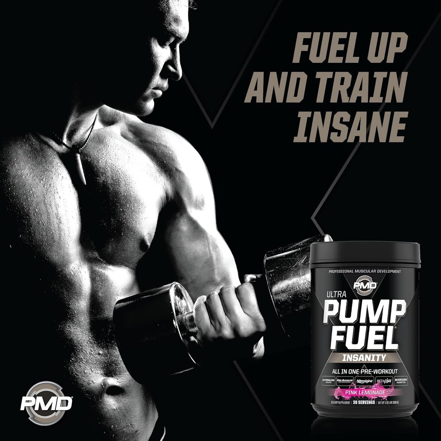 pmd-sports-ultra-pump-fuel-insanity-pre-workout-drink-mix---energy-strength-endurance-recovery---complex-carbs-amino-energy---electric-pink-lemonade-6