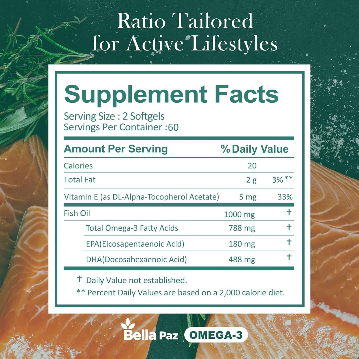 high-potency-omega-3-fish-oil-supplements-for-muscle-bone-heart-and-brain-support---788mg-omega-3-fatty-acids-488mg-dha-180mg-epa---burpless-softgels-for-fitness-men-and-women-120-count-2