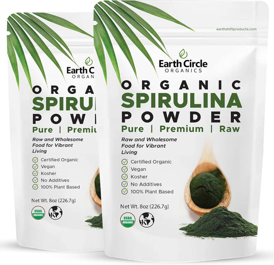 high-quality-kosher-raw-spirulina-powder---vegan-protein-superfood-with-amino-acids-antioxidants---8oz-x-2pack-by-earth-circle-organics-1
