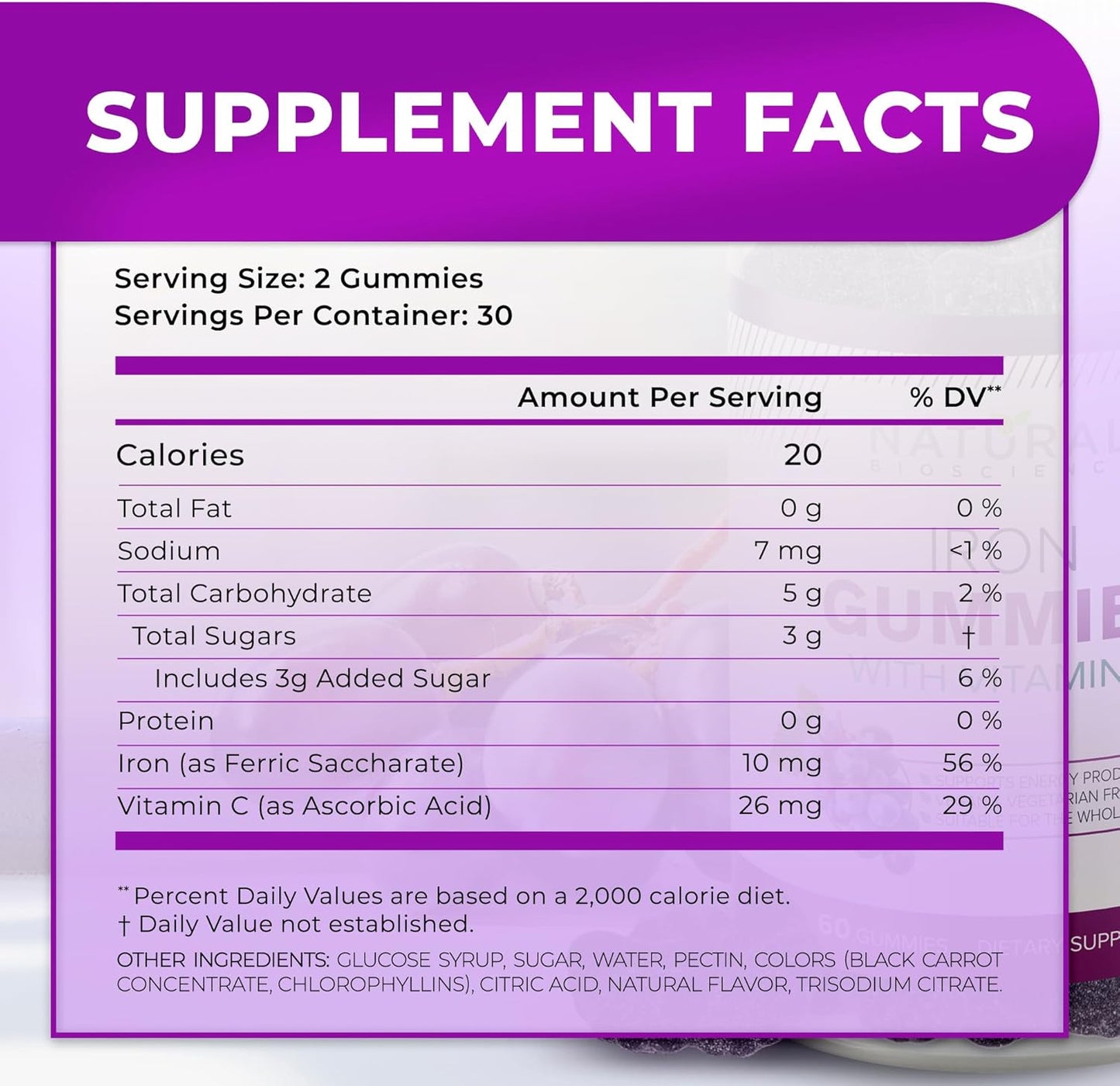 iron-gummies-with-vitamin-c-for-adults-kids---chewable-supplement-for-anemia-red-blood-cells-energy-immunity-brain-health---grape-flavor-vegan---max-absorption-5