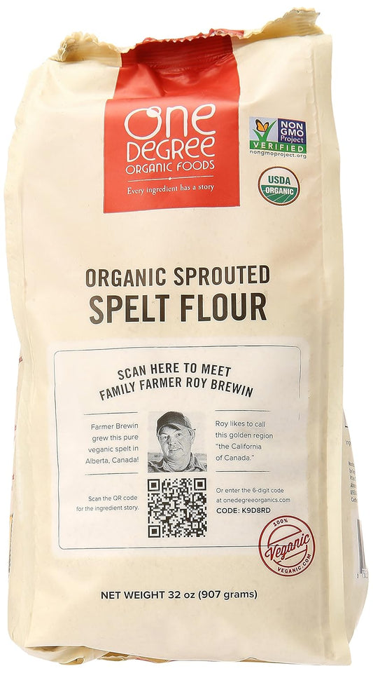 One Degree Organics Organic Sprouted Spelt Flour - 32 oz - Certified Organic Flour for Baking - Espot.com.au
