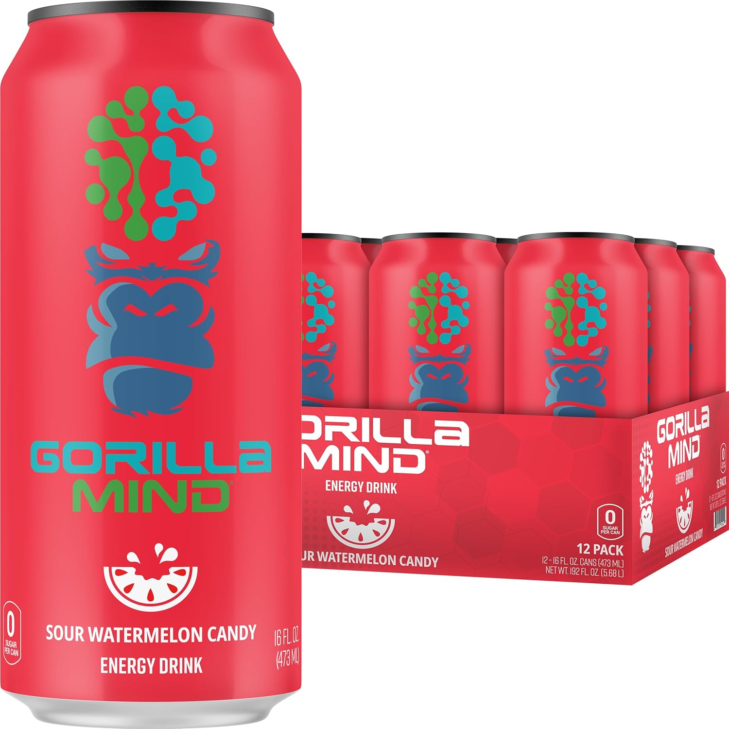 sour-watermelon-candy-gorilla-mind-energy-drink---boost-energy-and-focus-with-n-acetyl-l-tyrosine-alpha-gpc-200mg-caffeine-uridine-and-saffron---sugar-free-and-no-artificial-colors---16oz-12-pack-1