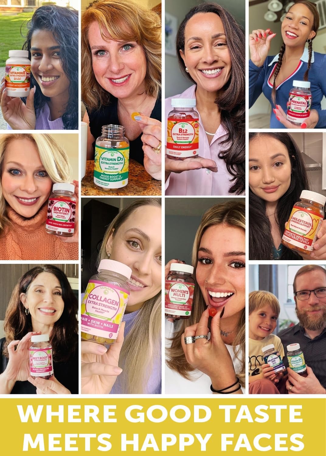 lunakai-usa-made-collagen-peptides-gummies---200mg-non-gmo-anti-aging-formula-with-biotin-zinc-vitamins-c-e---hair-skin-nails-support---60ct-4