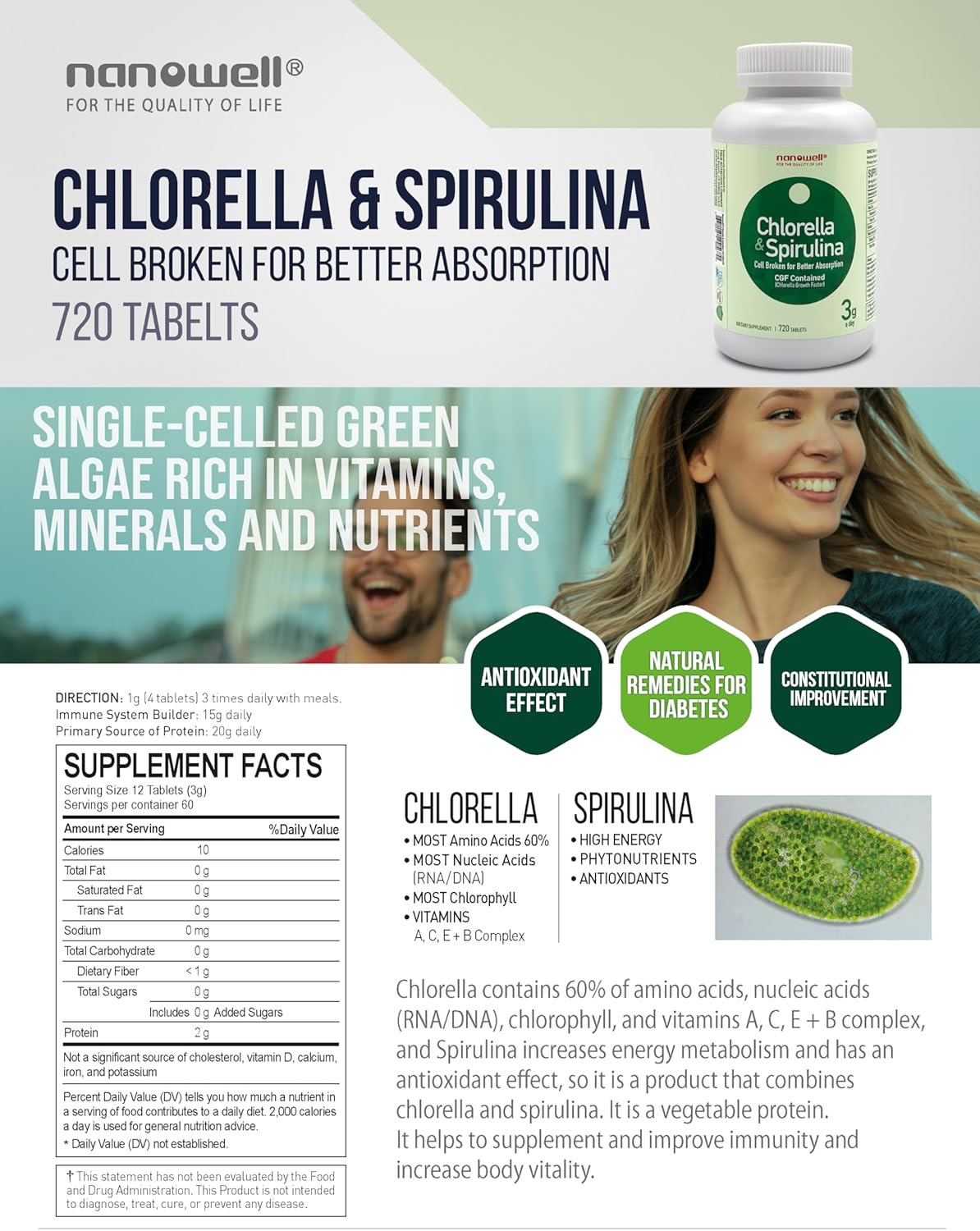 720-tablets-of-nanowell-chlorella-spirulina---antioxidants-vitamins-high-protein-broken-cell-wall---720-count-4