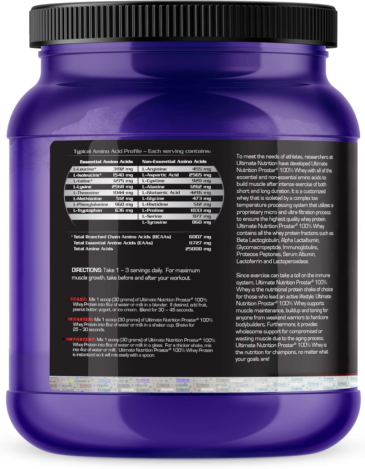Vanilla Prostar Whey Protein Isolate Powder for Muscle Gain & Recovery - Low Carb, High Protein Shake - Keto Friendly - 1 lb Tub - Espot.com.au
