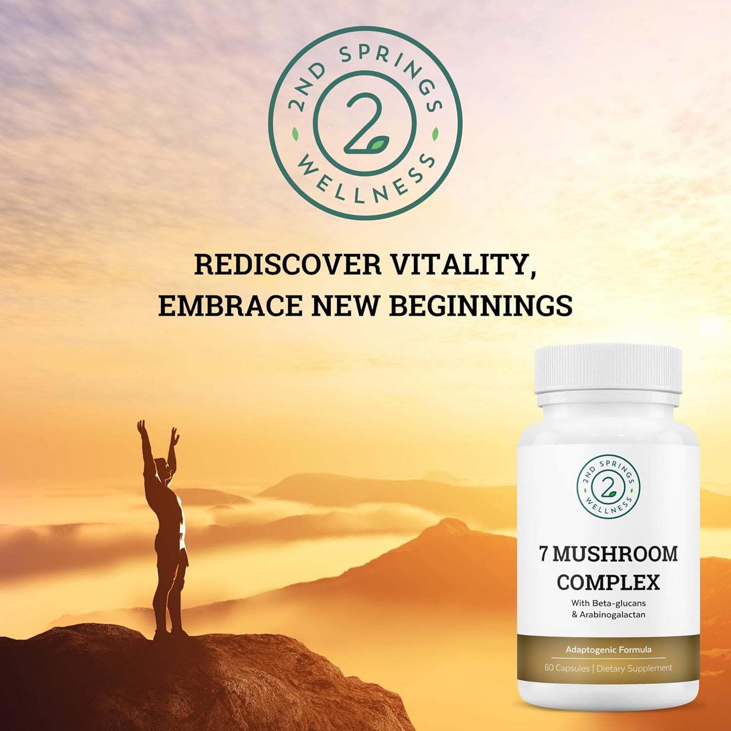 Bundle of 2nd Springs Mushroom & Sunshine products for boosting energy and balancing mood. Great for overall wellness and vitality. - Espot.com.au