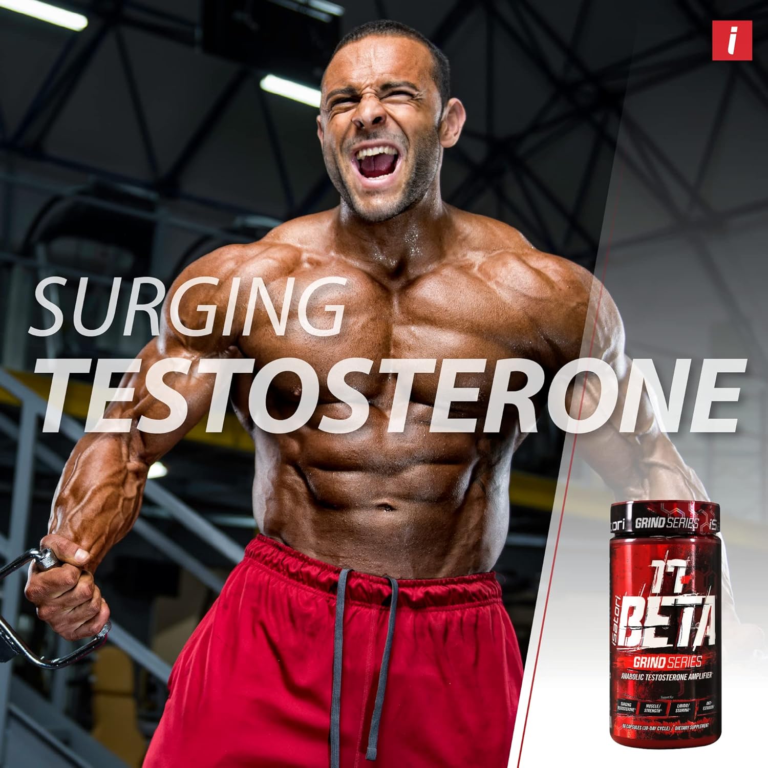 iSatori 17-Beta Testosterone Booster for Men - Muscle Growth & Strength Supplement with DHEA & Fenugreek Seed Extract - 90 Capsules - Espot.com.au