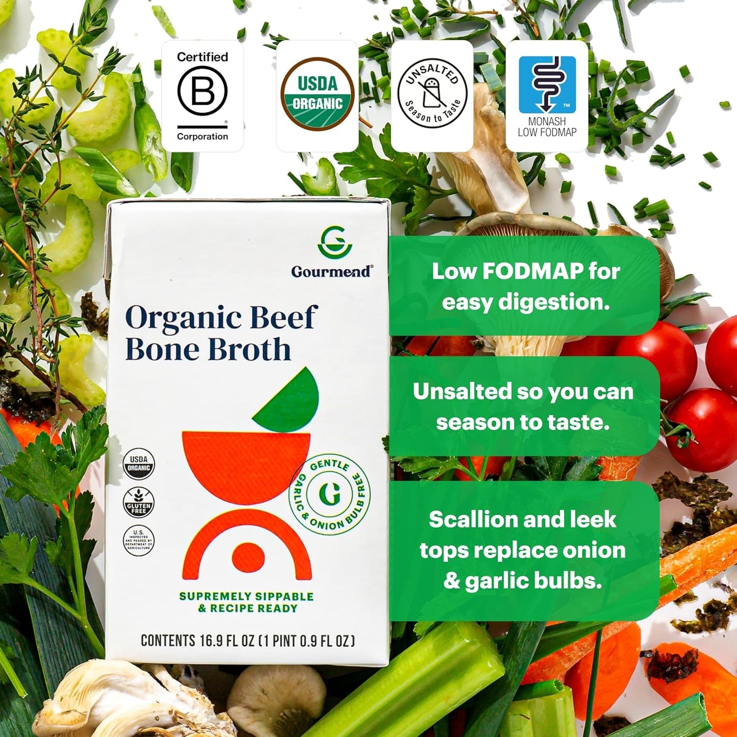 gourmend-foods-organic-beef-bone-broth-unsalted-169oz-12-pack---low-fodmap-gluten-free-non-gmo---10-ingredients-no-fillers-onion-garlic-free-2
