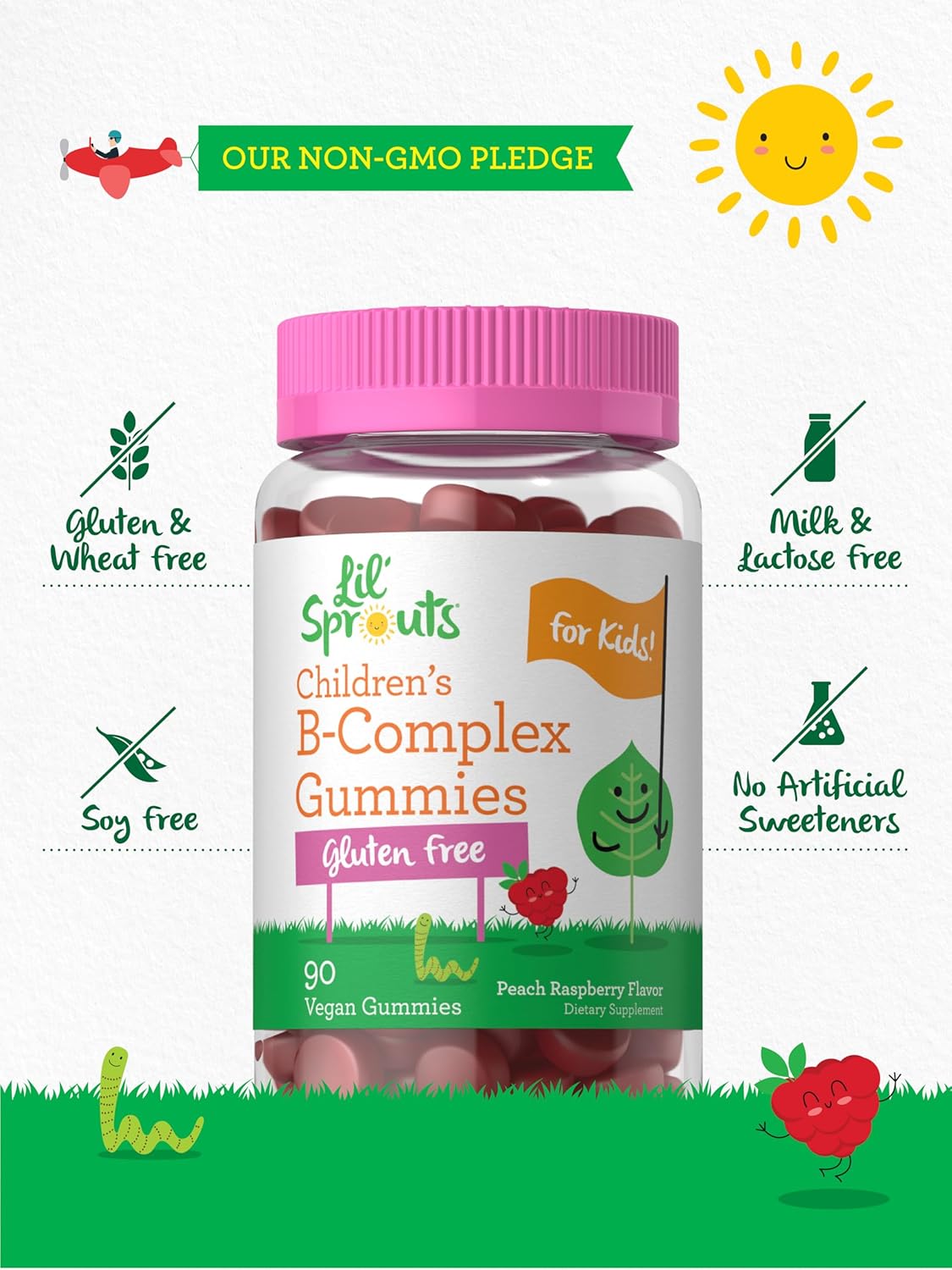 carlyle-kids-b-complex-gummies---90-count-peach-raspberry-flavor---non-gmo-gluten-free-vegan-supplement-for-lil-sprouts-5