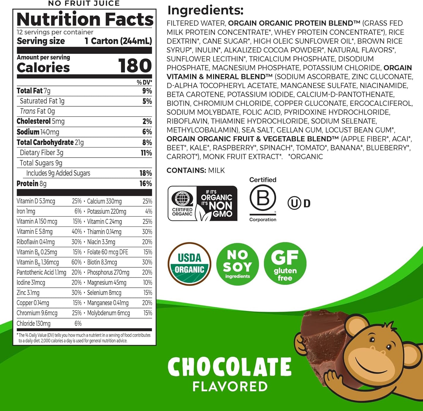 orgain-organic-kids-chocolate-protein-shake-8g-dairy-protein-3g-fiber-22-vitamins-minerals-gluten-free-non-gmo---pack-of-12-2