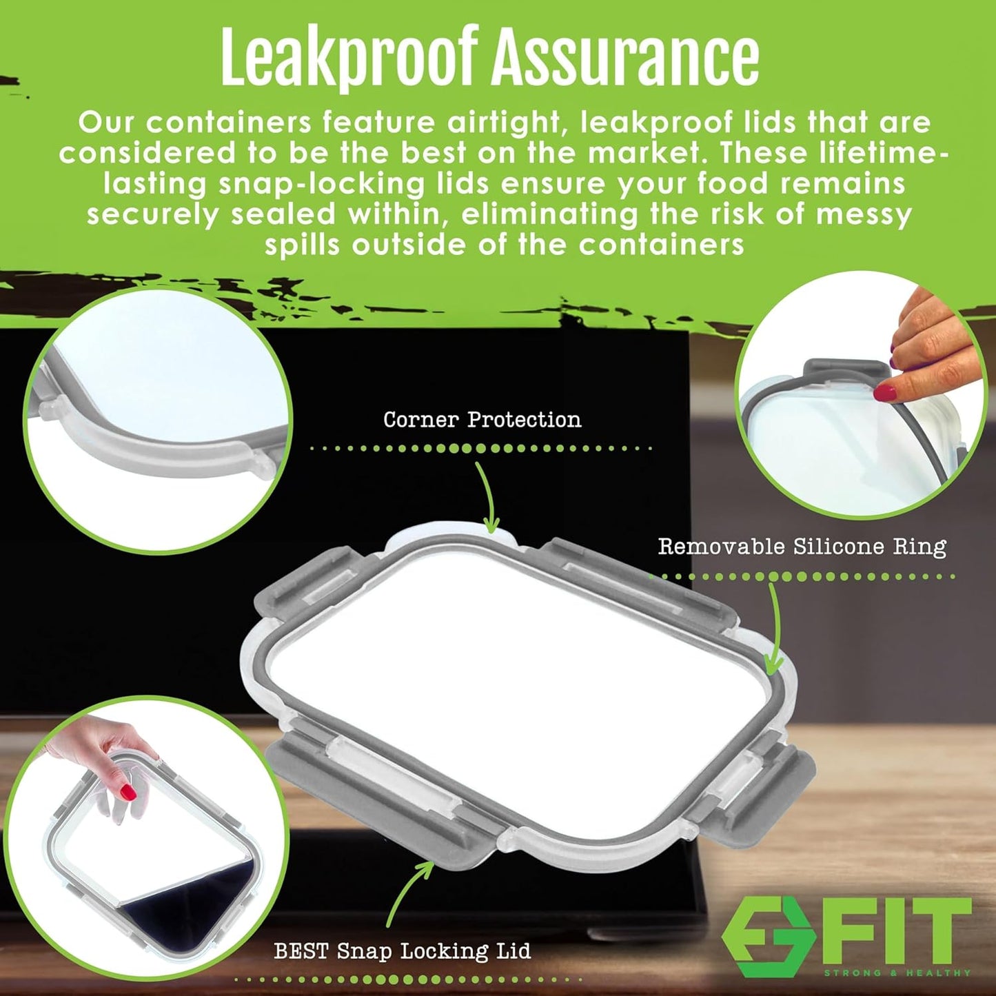 fit-strong-healthy-glass-meal-prep-containers---2-3-compartments-portion-control-lunch-container-set---food-storage-airtight-lids-oven-freezer-safe---leak-proof-bento-box-32-oz-gray---4-pack-4