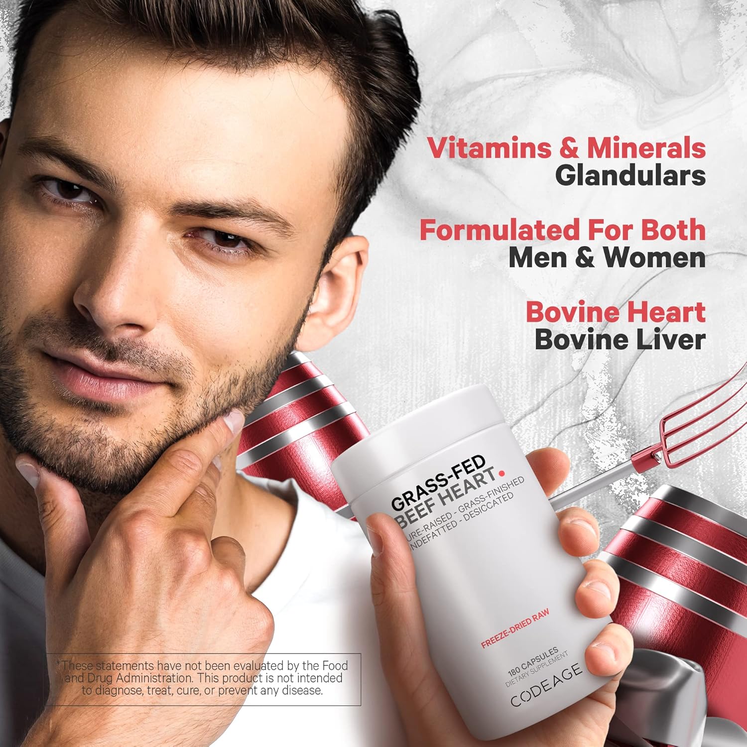 freeze-dried-grass-fed-beef-heart-supplement---non-defatted-bovine-meat-liver-capsules---heart-vitamins---non-gmo---180-count-6