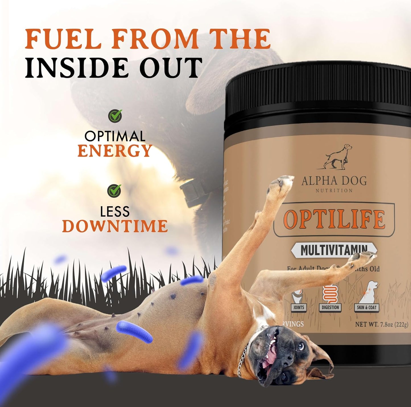 alpha-dog-nutrition-optilife-dog-multivitamin-powder---60-servings---adult-dog-supplement-with-probiotics-allergy-joint-skin-coat-support---dog-vitamins-and-supplements-4