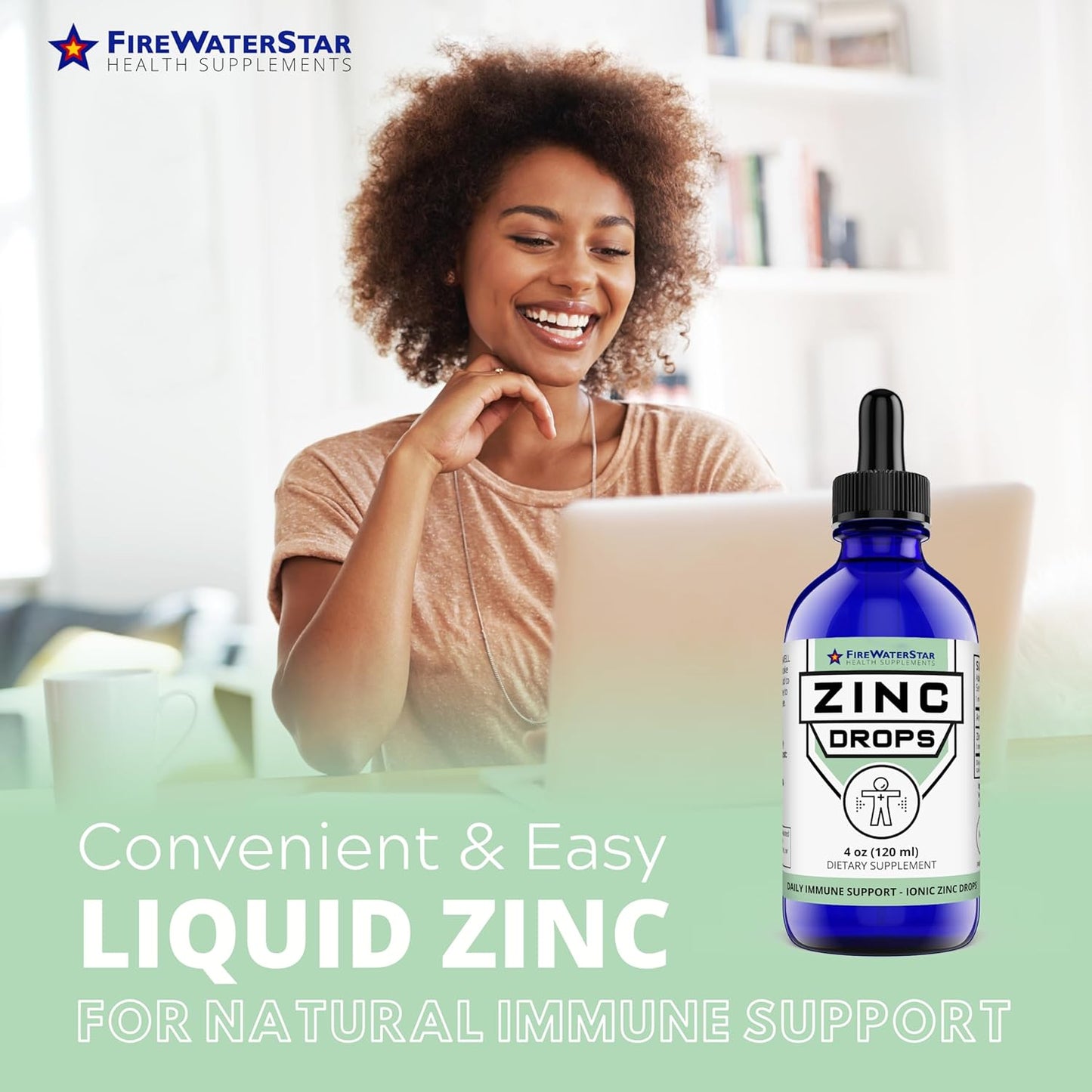 Organic Liquid Zinc Supplement - Immune Support for Adults & Kids - Non-GMO Vegan Drops - 45mg - Boost Immunity, Healthy Skin & Wellness - Espot.com.au