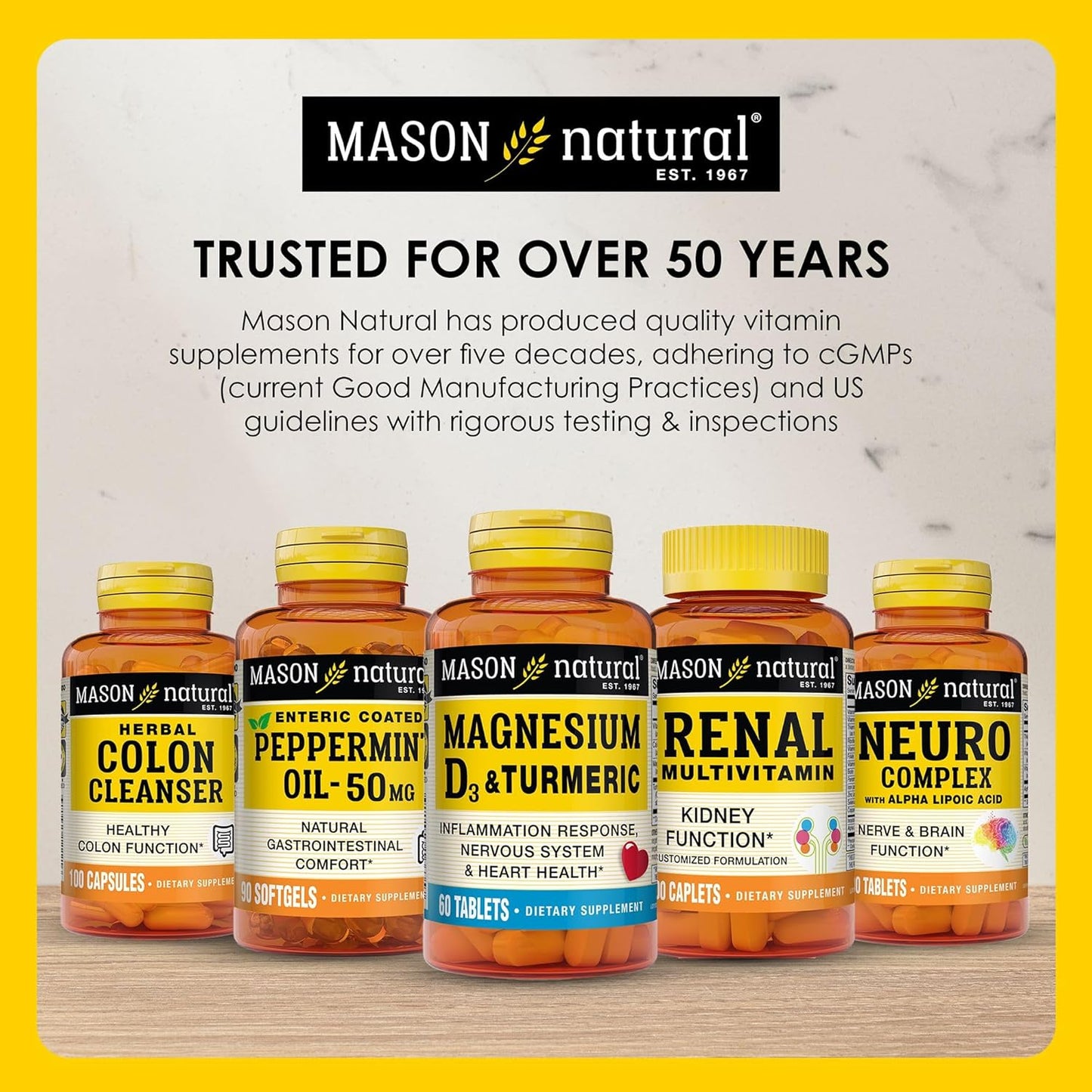 Omega 3 Fish Oil Softgels 1000mg, 200-Count Bottle, Mason Natural Dietary Supplement for Heart, Eye, Brain, and Joint Health - Espot.com.au