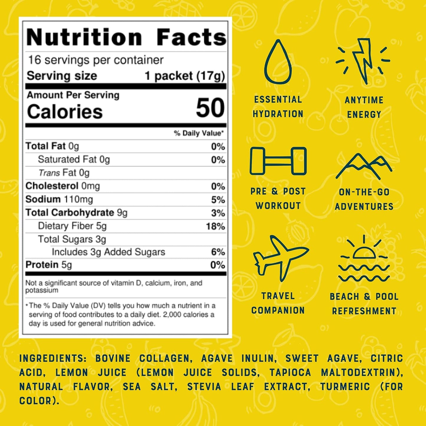 collagen-prebiotic-lemonade-mix-stick-packs---16-packets-3g-sugar-on-the-go-powdered-drink-for-health-convenience-3