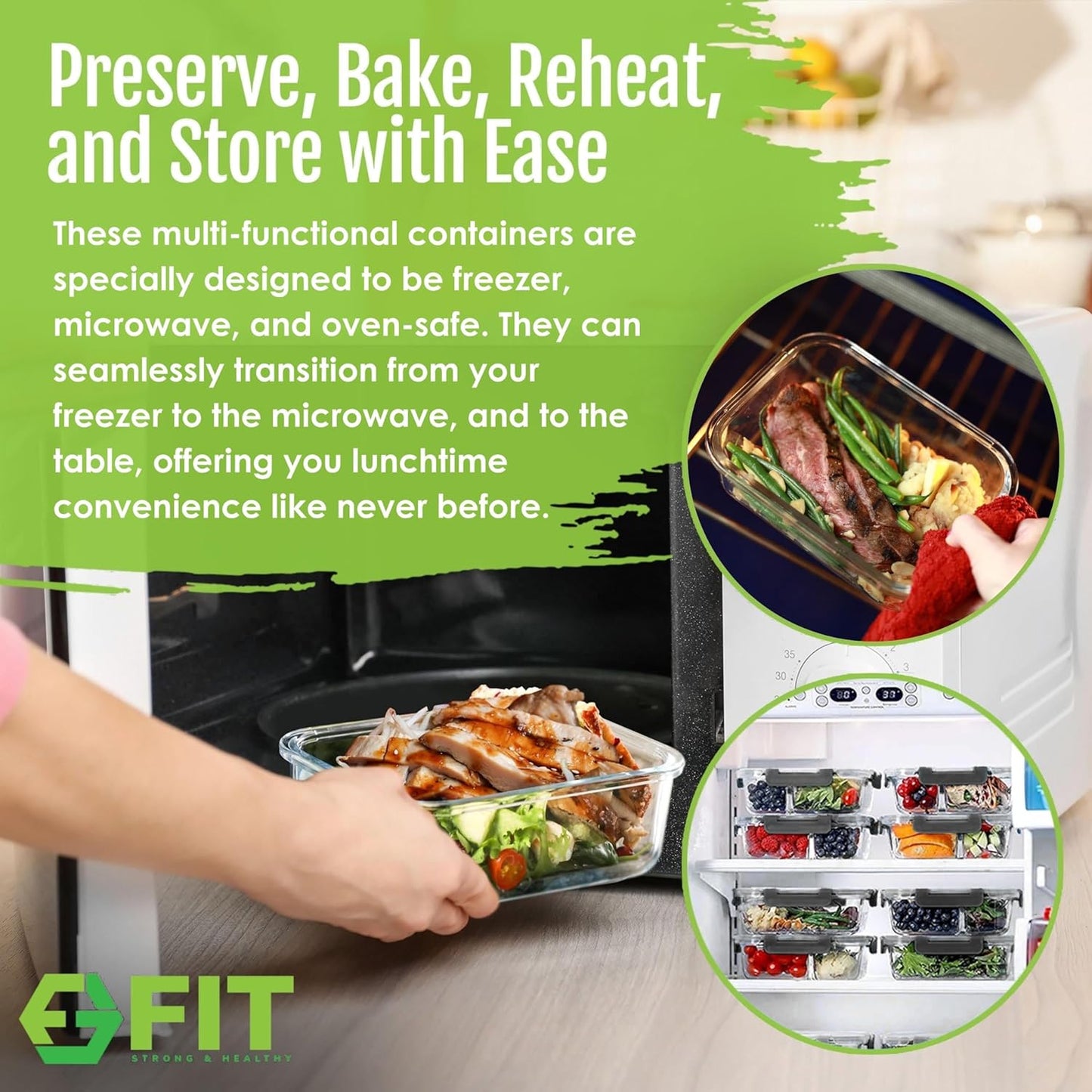 fit-strong-healthy-glass-meal-prep-containers---portion-control-lunch-container-airtight-lids---oven-freezer-safe---leak-proof-bento-box---35-oz---black---3-pack---1-2-3-compartments-5