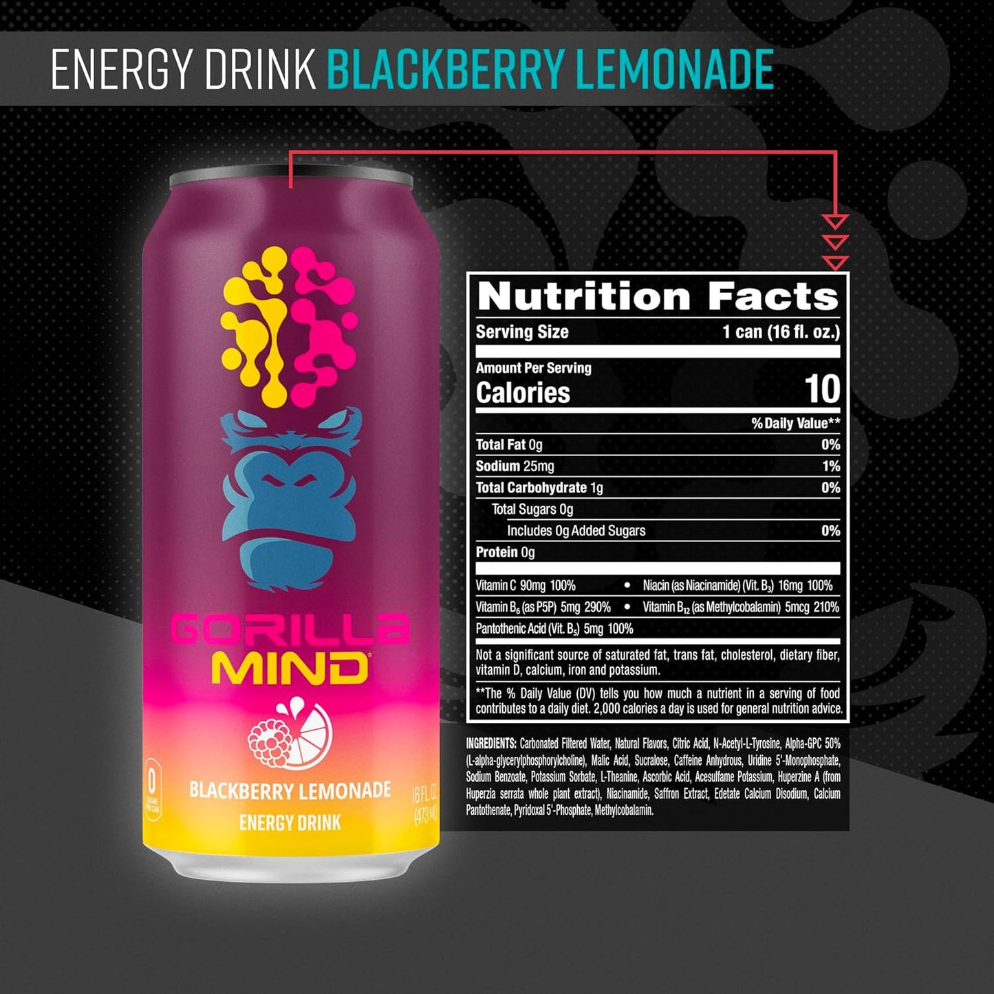 gorilla-mind-energy-drink---boost-energy-and-focus-with-nootropic-ingredients---zero-sugar-16oz-12-pack-blackberry-lemonade-2