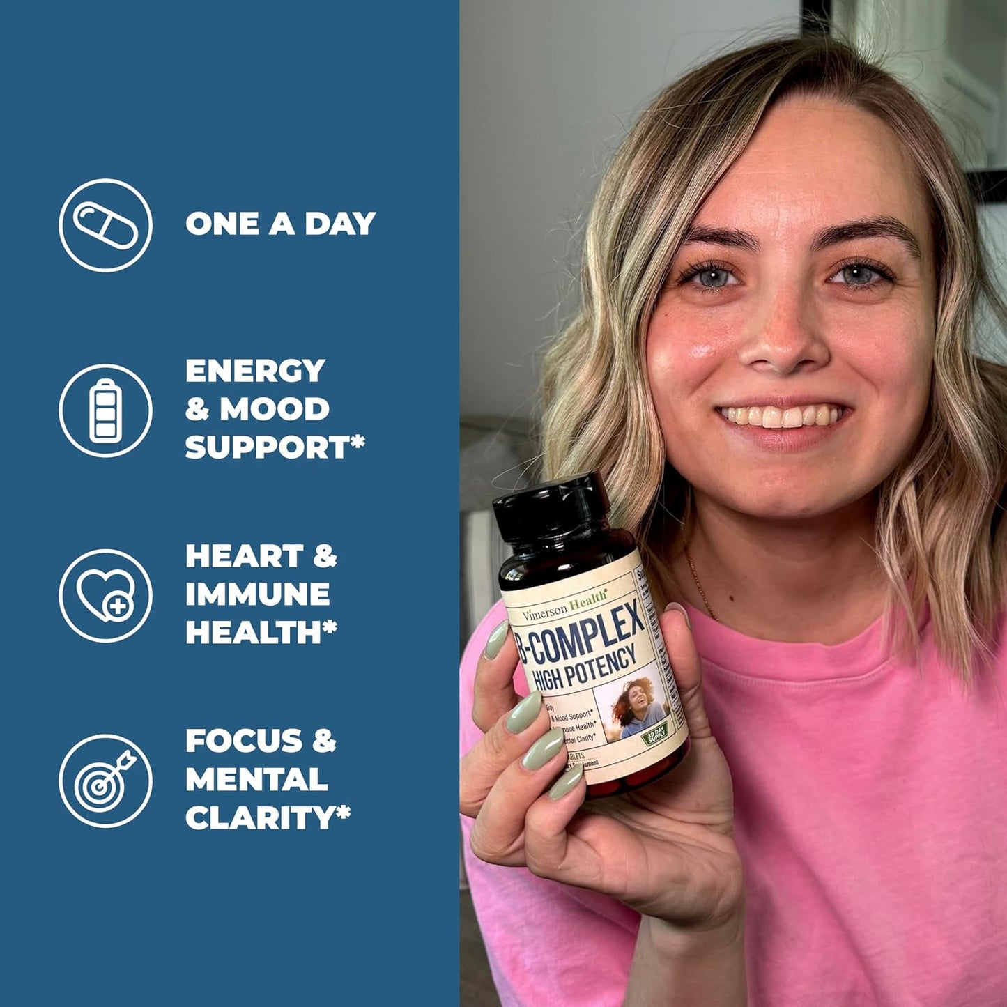 high-potency-vitamin-b-complex-with-b12-niacin-b2-b6-folic-acid-400mcg---energy-mood-support-for-men-women---immune-nervous-system-aid---one-a-day-supplement-by-vimerson-health-2
