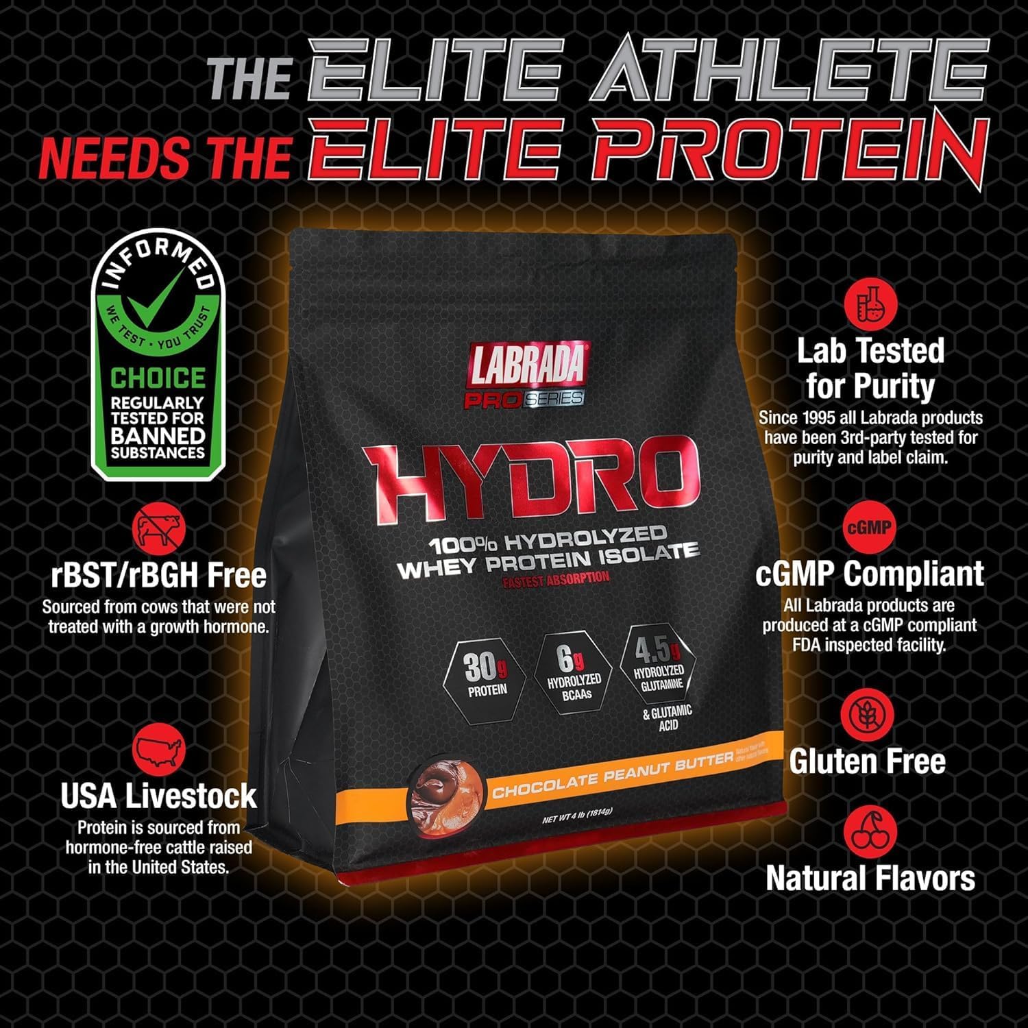 labrada-hydro-whey-protein-isolate-powder---100-pure-lactose-free-glutamine-enriched-fast-digesting-instant-mix-delicious-taste---45-servings-4lb-peanut-butter-2