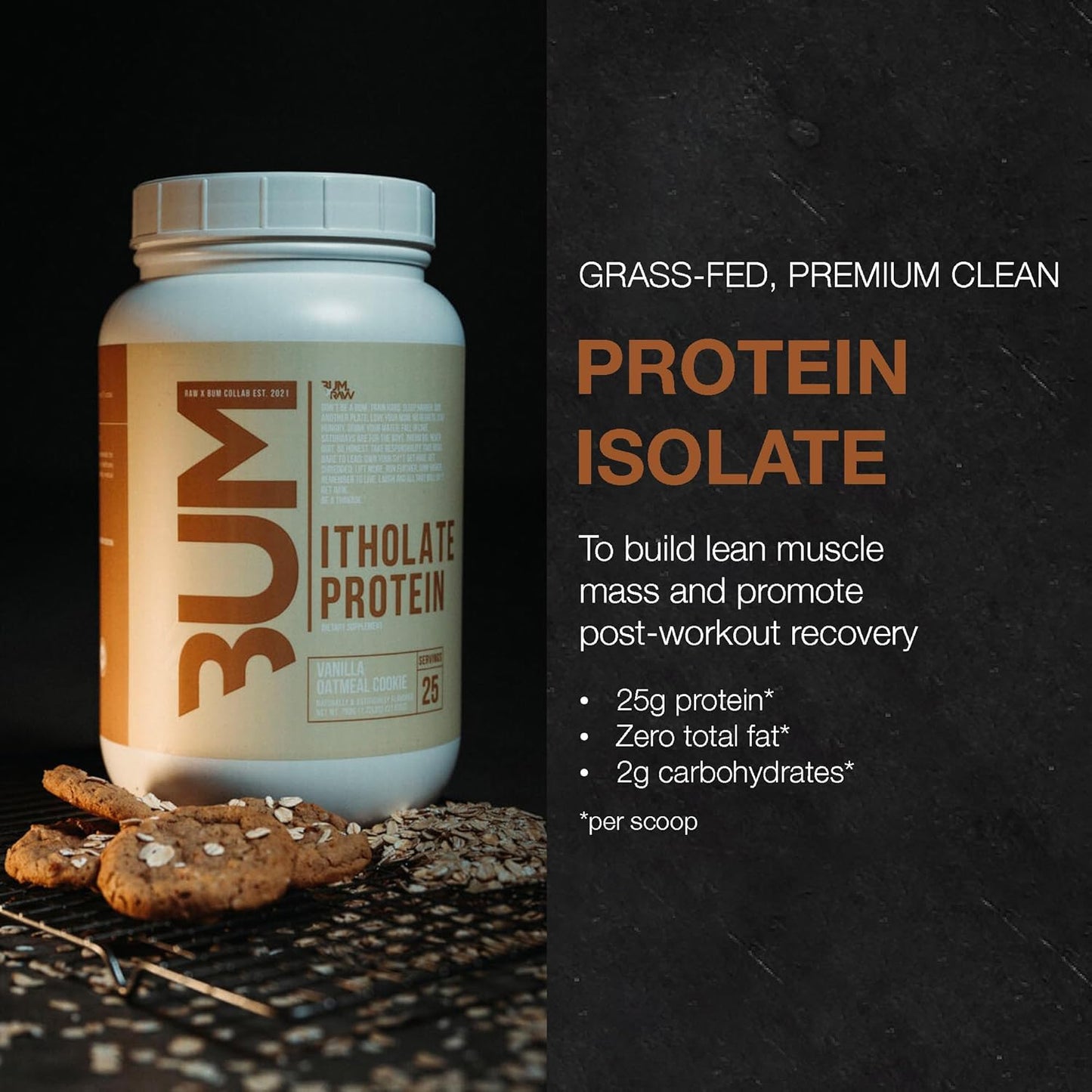 Whey Isolate Protein & Pre-Workout Bundle (Vanilla Oatmeal Cookie & Blue Raspberry) - Chris Bumstead Sports Nutrition for Men & Women - Espot.com.au