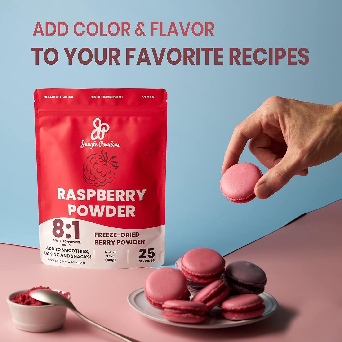 7oz-bag-of-jungle-powders-freeze-dried-raspberry-powder---unsweetened-red-superfood-extract-for-baking---additive-and-filler-free-gmo-free-2
