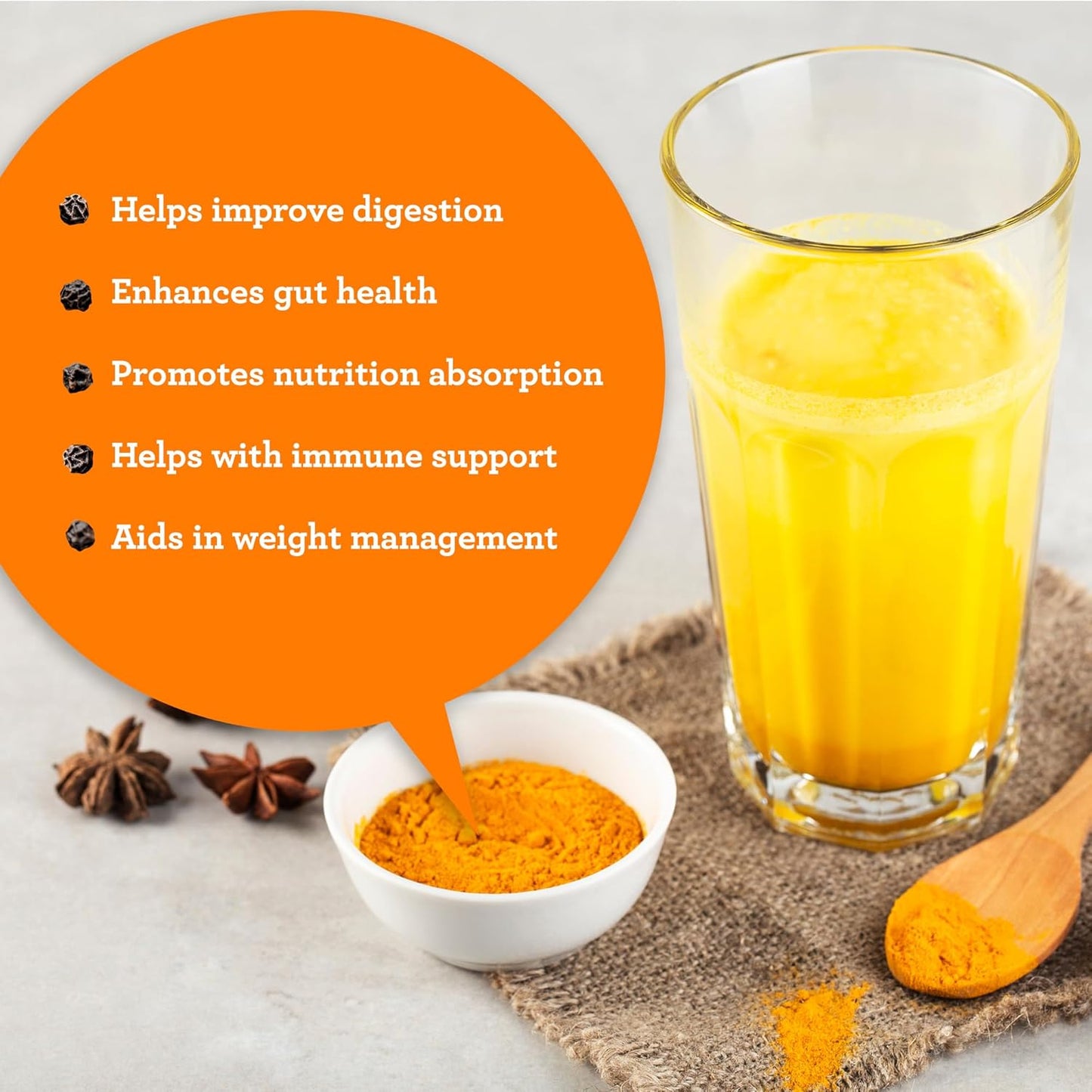 Golden Immunity Instant Drink Mix with Turmeric & Black Pepper - Antioxidant-Rich Immune Support Sachets - Saffron & Almond Flavor - 30 Count - Espot.com.au