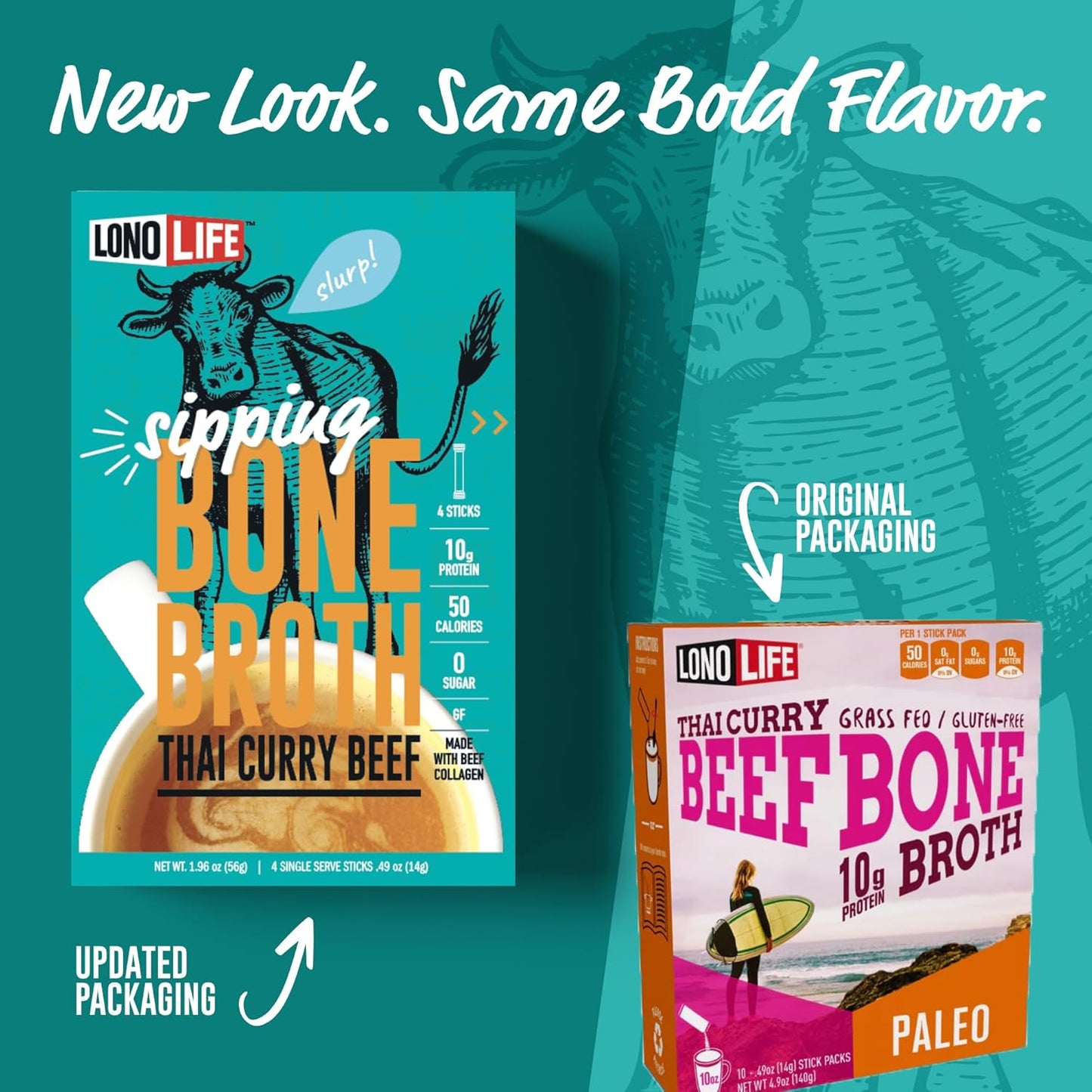 grass-fed-thai-curry-beef-bone-broth-powder-mix-with-10g-protein---keto-paleo-friendly---collagen-rich---natural-ingredients---4-portable-stick-pack-servings-2
