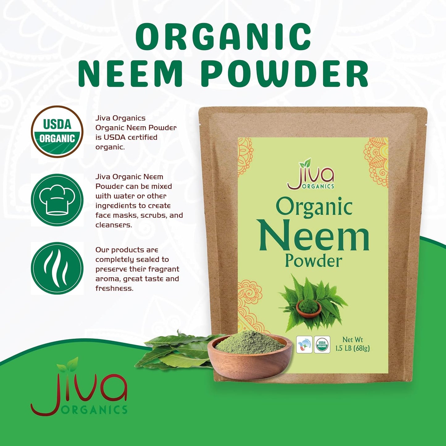 organic-neem-leaf-powder---15-lb-bulk-bag---ayurvedic-herb-for-eating-skin-gums---pure-natural-azadirachta-indica---jiva-organics-2