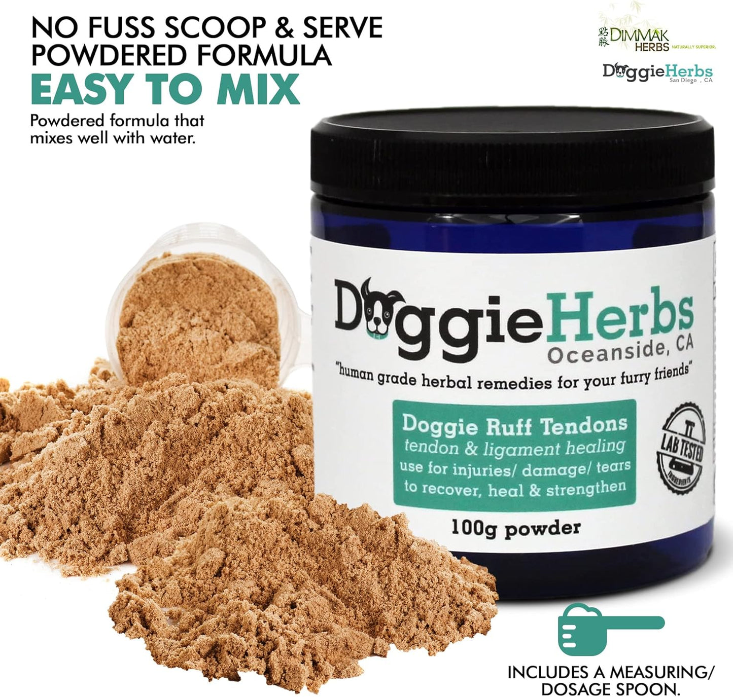 natural-dog-ligament-tendon-healing-supplement---human-grade-herbal-blend-powder---100g---doggie-herbs-3