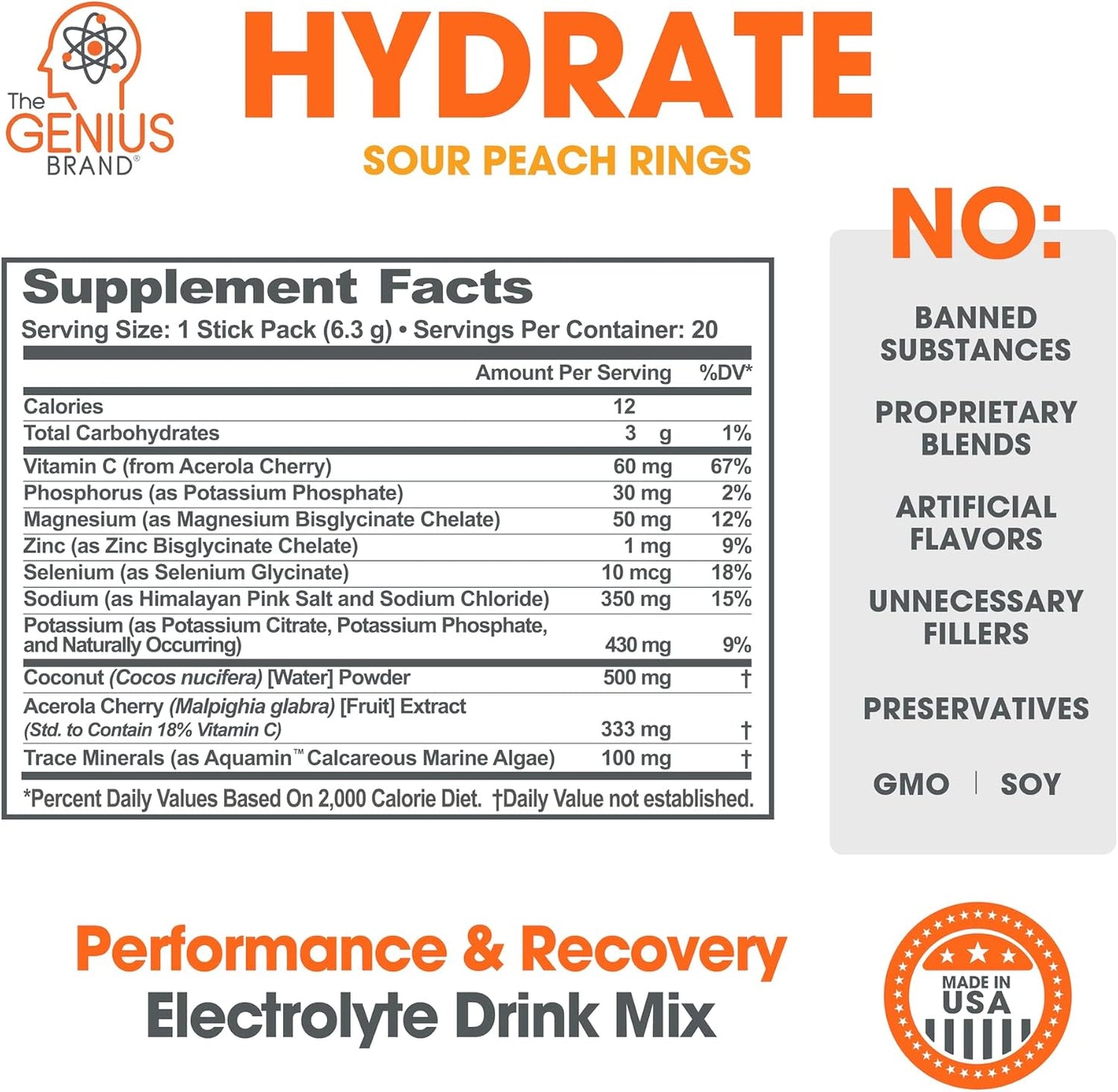 genius-hydration-pre-workout-bundle---sour-peach-rings-drink-mix-energized-powder---natural-electrolyte-booster-caffeine-infused-supplement-6