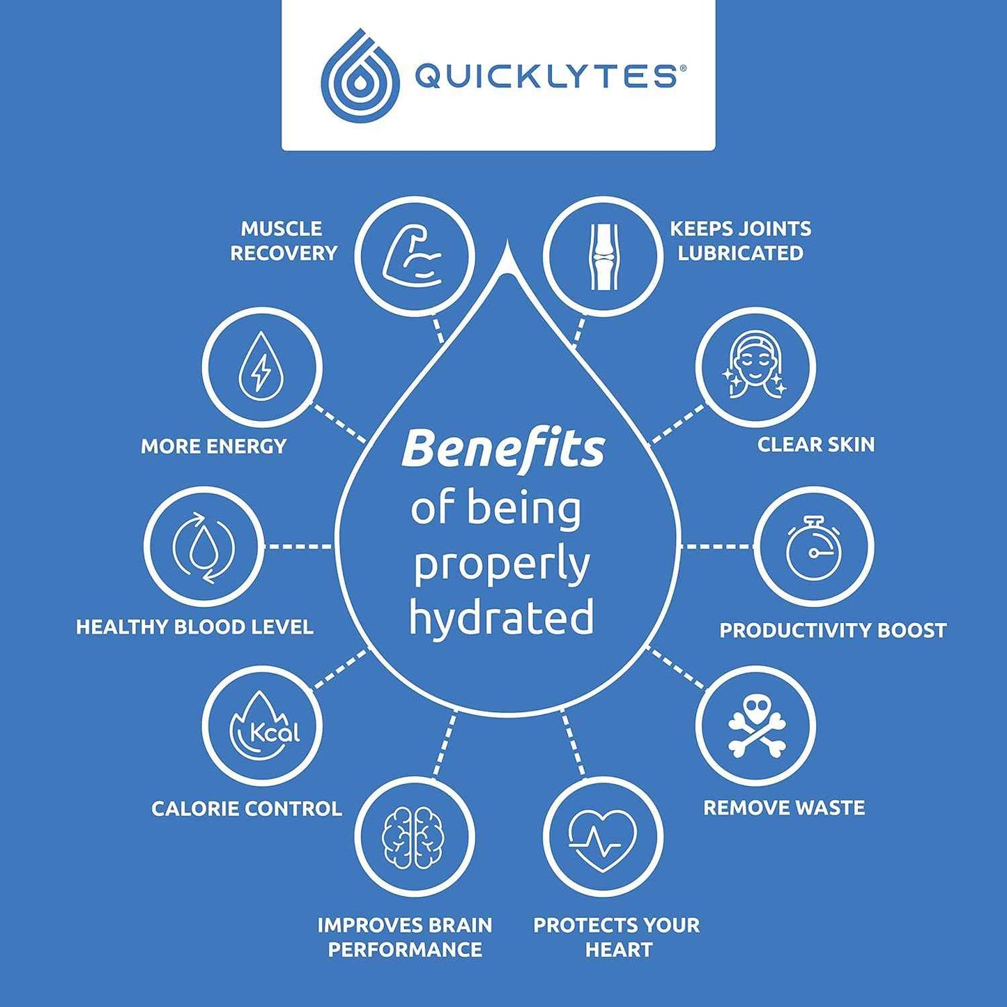 Rapid Hydration Electrolyte Supplement - No Calorie, No Sugar - Potassium, Magnesium, Sodium - Leg Cramp Relief - 48 Servings