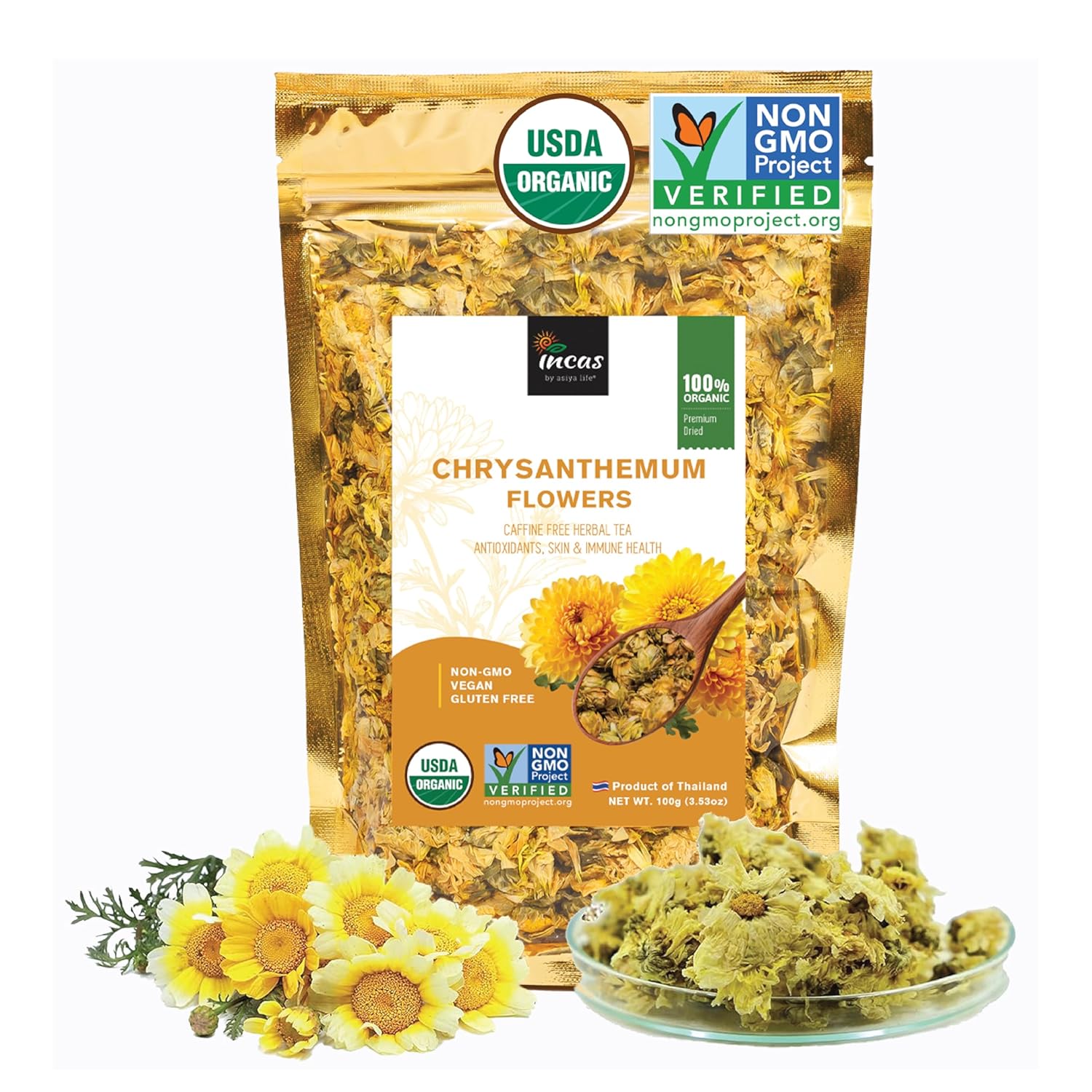 asiya-life-incas-100-usda-organic-chrysanthemum-tea---non-gmo-caffeine-free-gluten-free-vegan-rich-in-antioxidants---353-oz-100-g---sourced-from-thailand-1