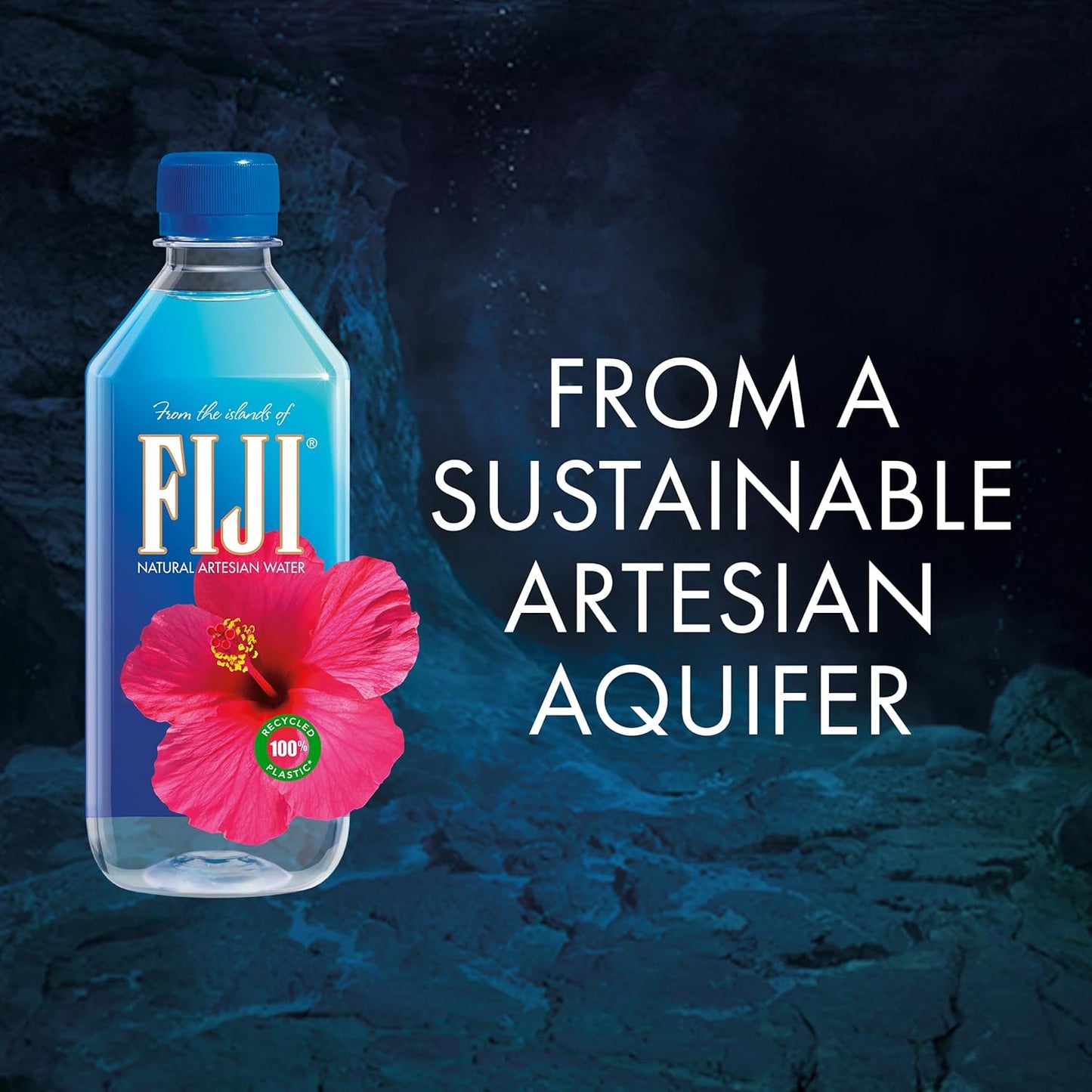 Pack of 24 FIJI Natural Artesian Bottled Water 500mL with 100% Natural Electrolytes - 16.9 Fl Ounce - Espot.com.au
