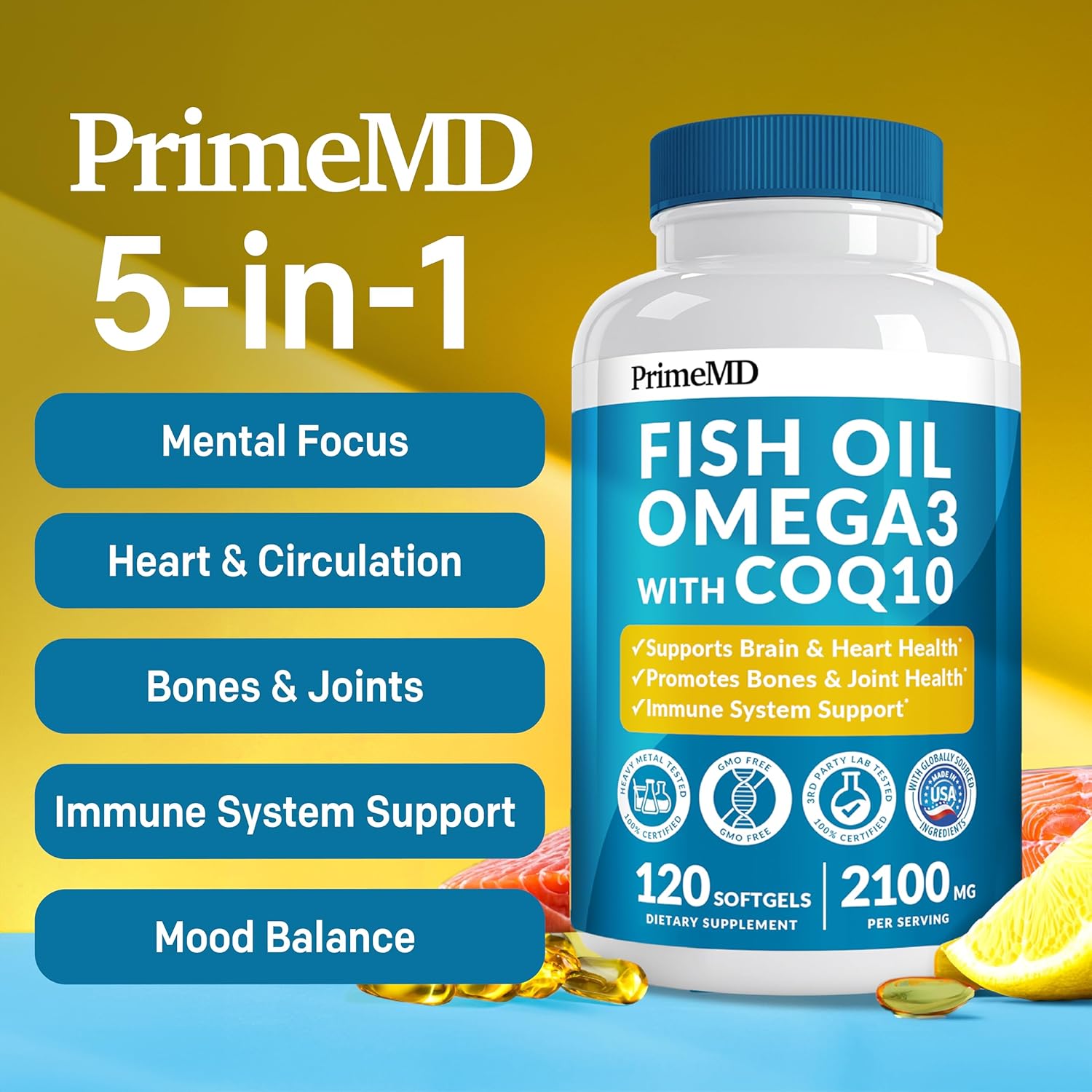 high-potency-primemd-lemon-flavored-5-in-1-fish-oil-omega-3-fatty-acid-supplements---2100mg-with-vitamins-d3-k2-and-coq10---120-softgels-2