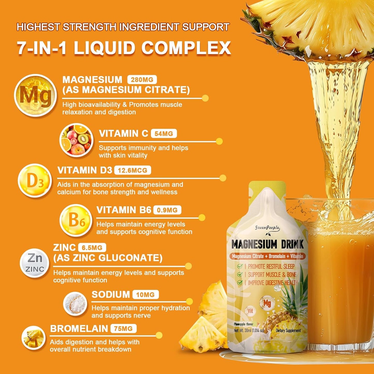 2-pack-liquid-magnesium-citrate-supplements-with-zinc-bromelain-vitamin-c-d3-b6---muscle-sleep-support-drink-for-kids-adults-280mg-magnesium---greenpeople---1-floz-10-pack-2