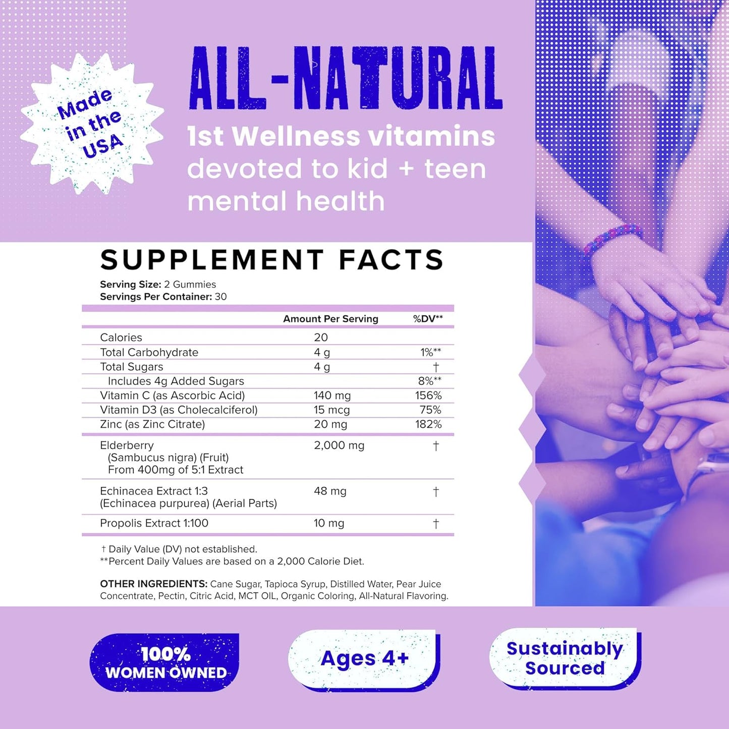 samleo-berry-immunity-gummies-for-kids-teens---vegan-immune-support-with-echinacea-vitamin-c-d3-propolis-elderberry---60ct-2