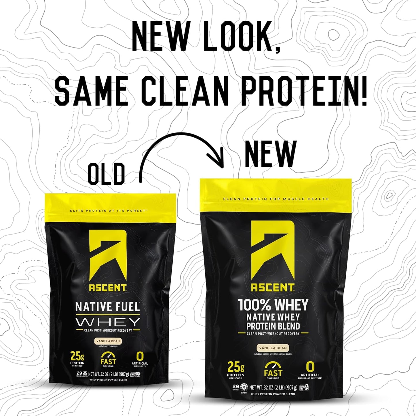 Vanilla Bean Whey Protein Powder - 100% Isolate, Zero Artificial Ingredients, Gluten & Soy Free, 5.5g BCAA, 2.6g Leucine - 2lb - Espot.com.au
