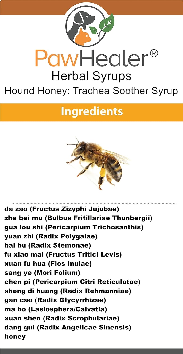 natural-herbal-trachea-soother-syrup-for-collapsed-trachea-in-dogs---150-ml---tasty-easy-to-administer---pawhealer-hound-honey-2