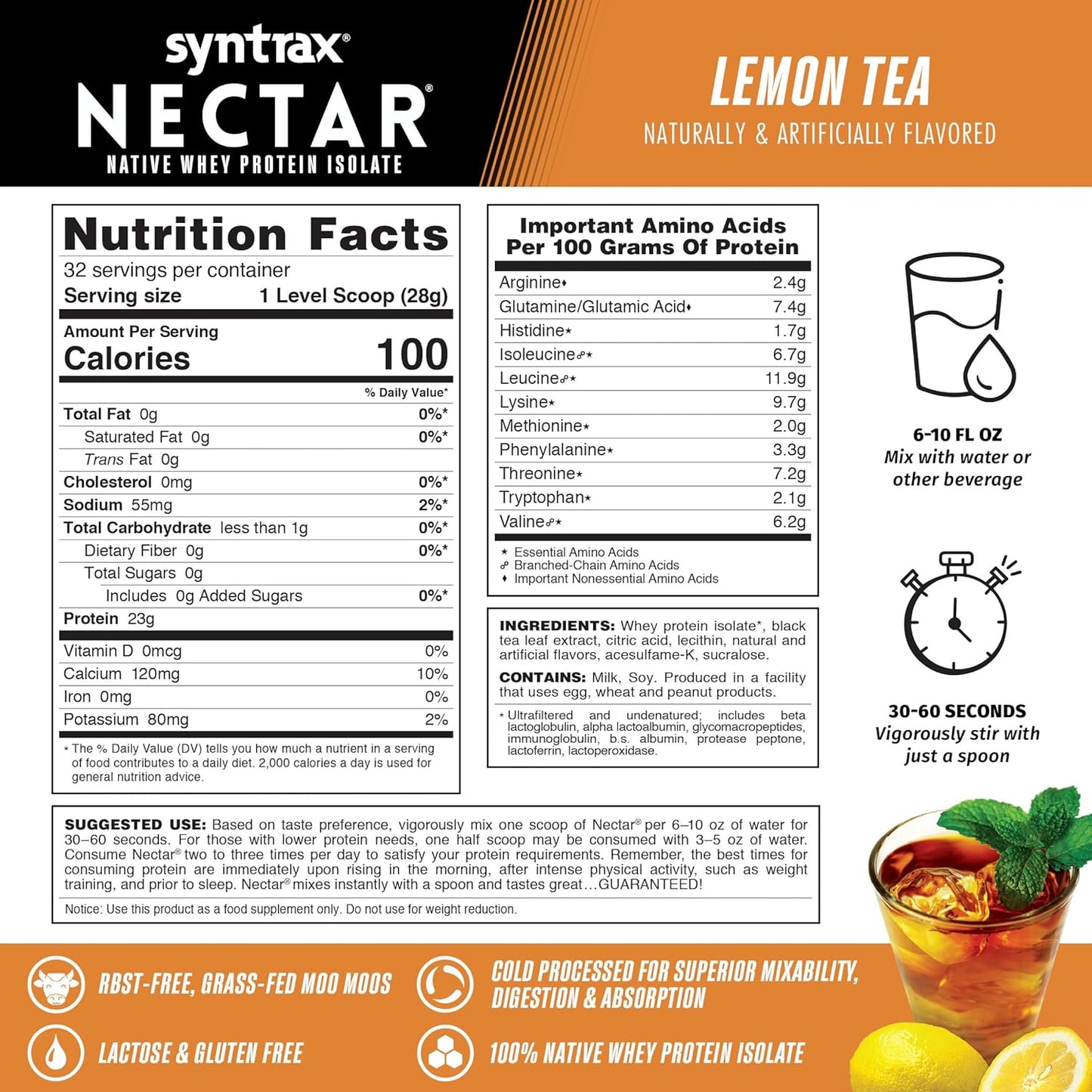syntrax-nutrition-nectar-lemon-tea-whey-isolate-protein-powder---100-fruit-flavor---2-lbs-3