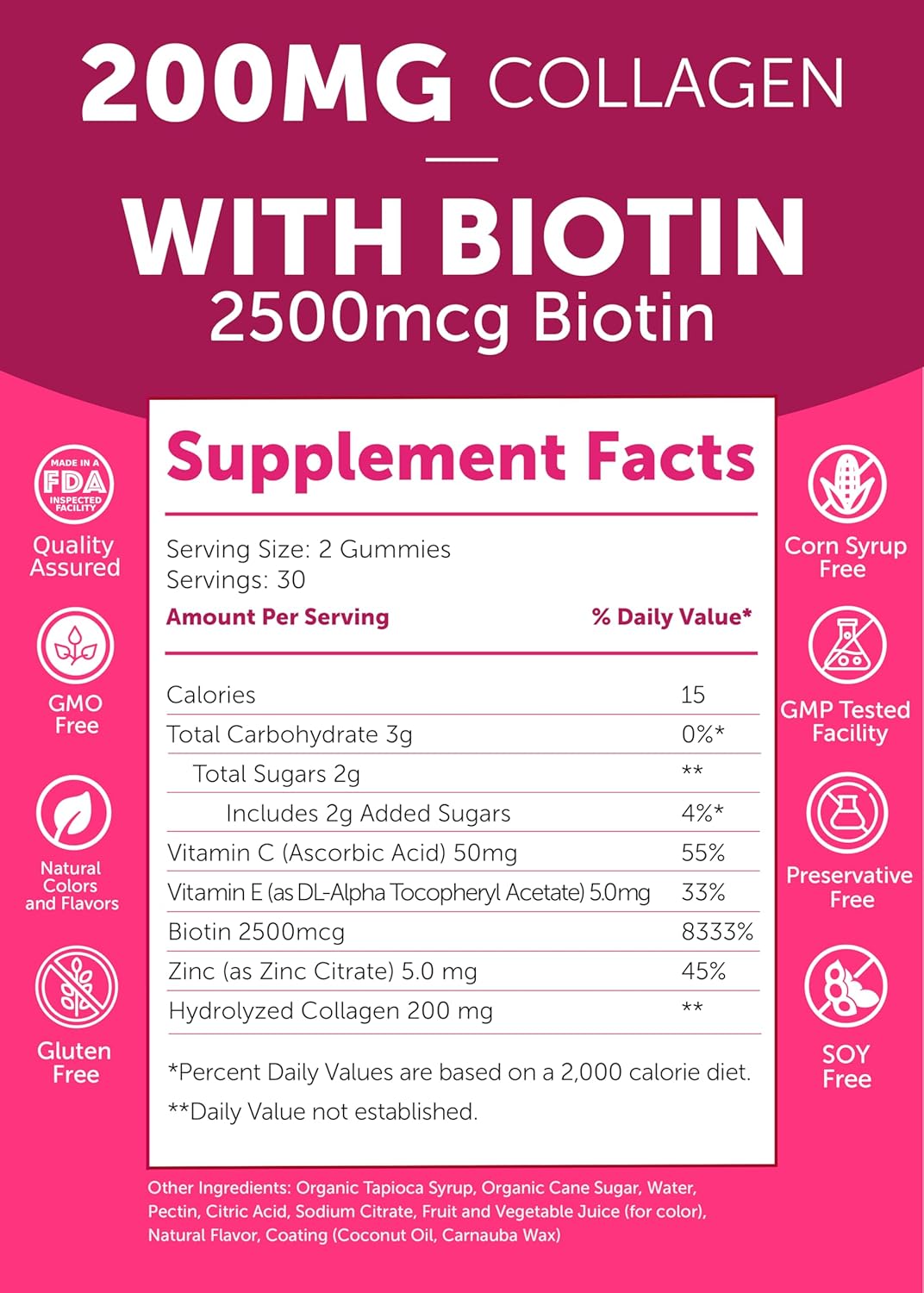 Natural Anti Aging Gummy Bundle with Collagen, Vitamin E, and Vitamin C - Non-GMO Supplements for Men & Women - 250mg VIT E - Espot.com.au