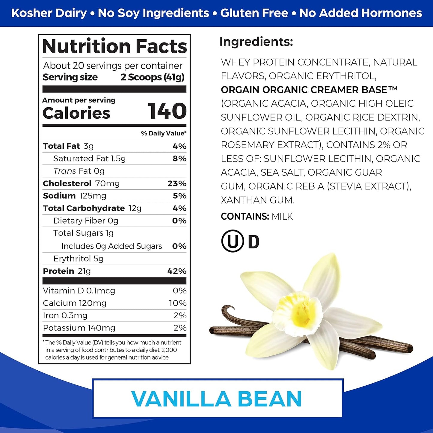 orgain-vanilla-bean-whey-protein-powder---21g-grass-fed-dairy-protein-5g-bcaas-3g-prebiotic-fiber-no-sugar-added-gluten-free---182lb-2