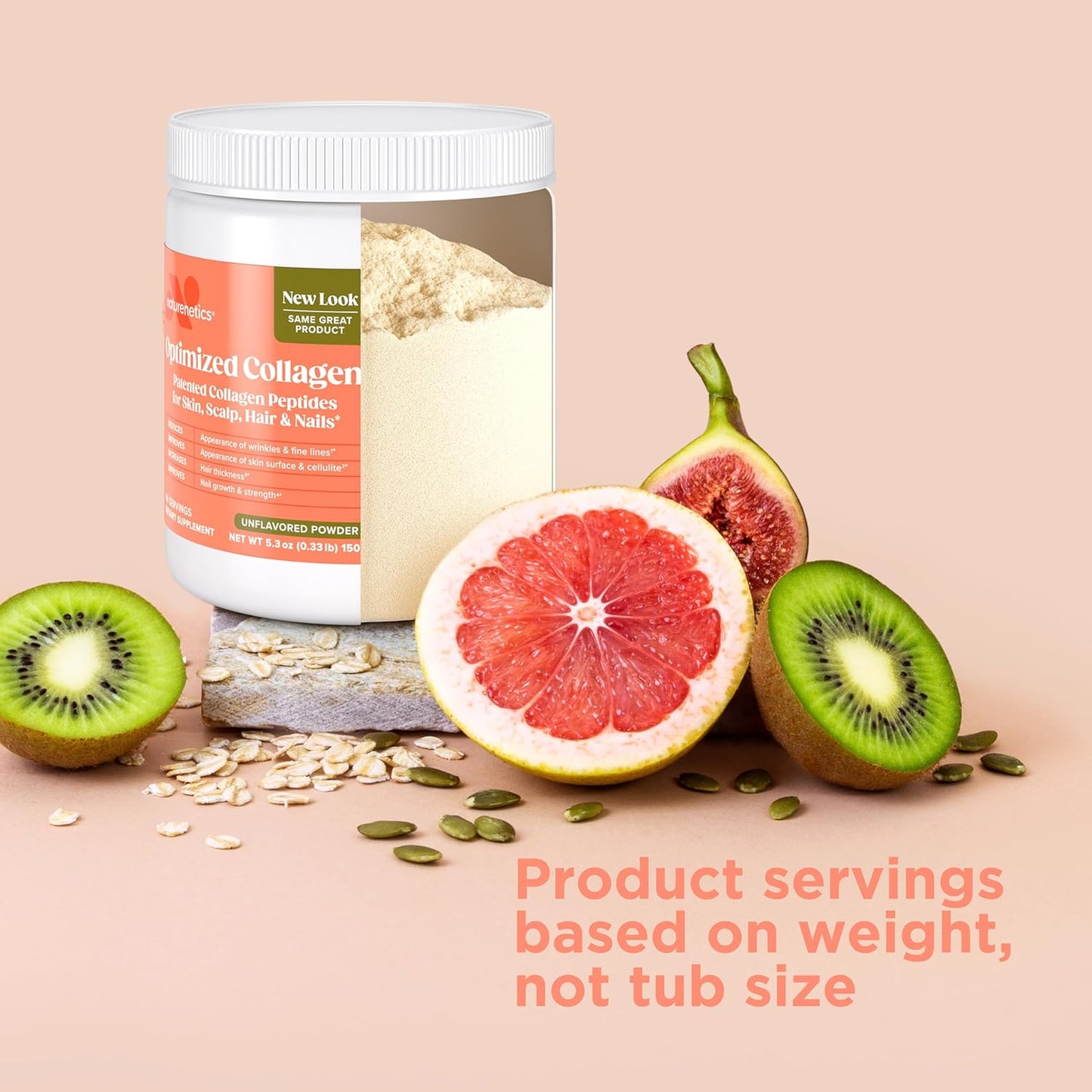 natural-hair-skin-nails-collagen-peptides-powder---patented-formula-for-youthful-skin-strong-hair---hormone-free-keto-friendly---unflavored---60-servings-5