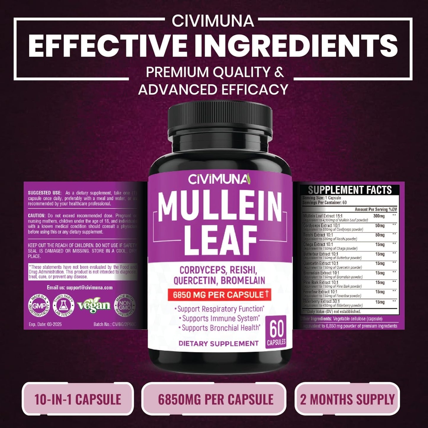 2-pack-civimuna-mullein-leaf-capsules---6850mg-with-cordyceps-and-reishi---4-month-supply-2