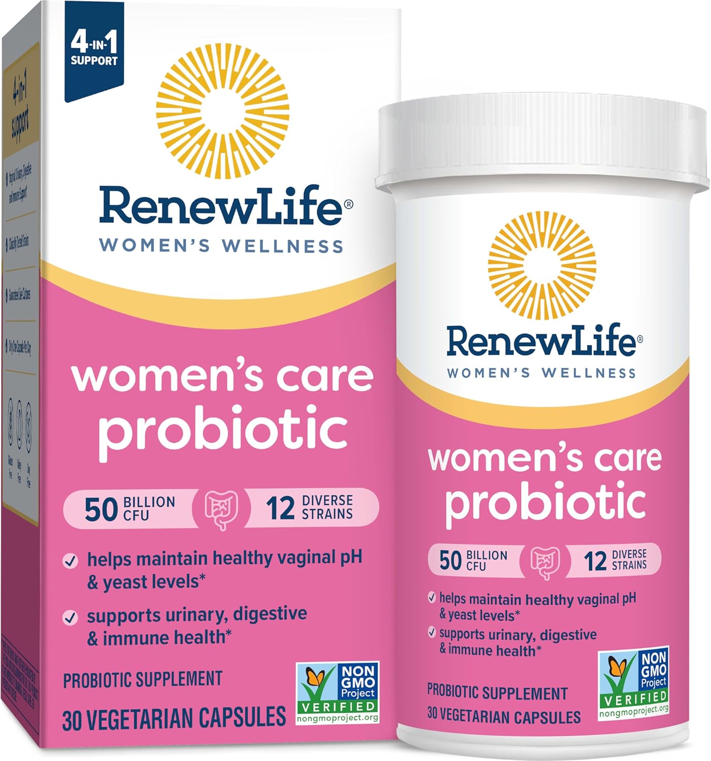 Renew Life Women's Probiotic Capsules - 50 Billion CFU, Supports pH Balance, Vaginal & Urinary Health - L. Rhamnosus GG - 30 Count - Espot.com.au