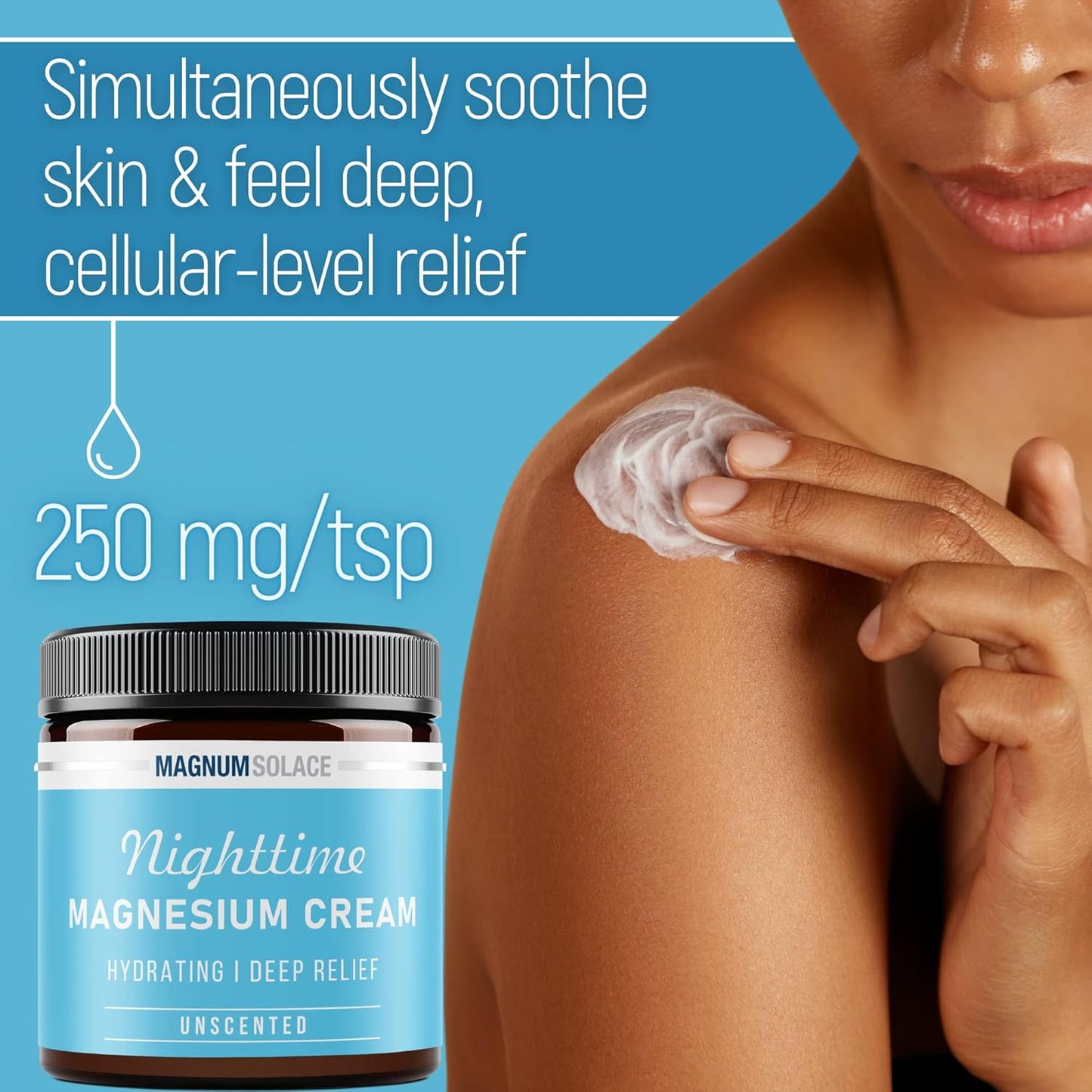Unscented Magnum Solace Magnesium Flakes & Cream Bundle - Natural Magnesium Relief for Body & Skin - Espot.com.au