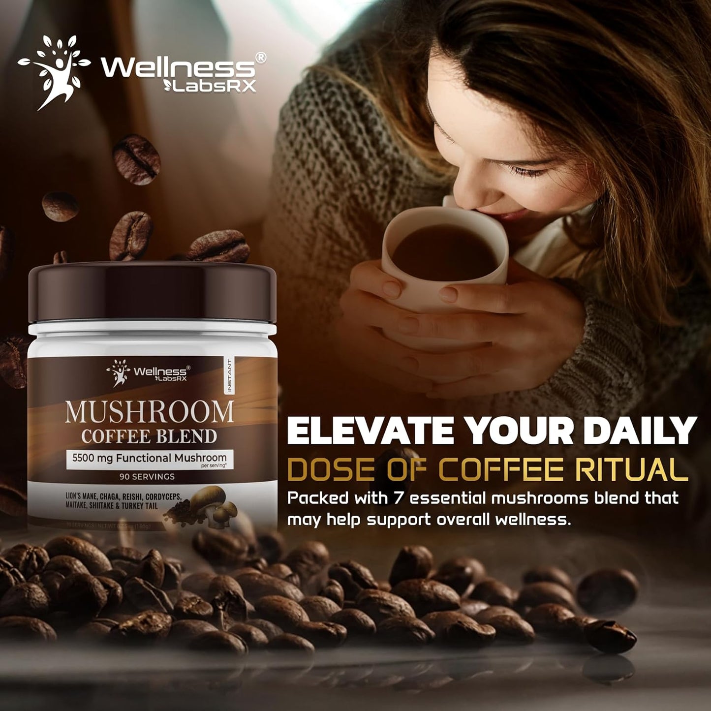 organic-mushroom-coffee-blend-with-lions-mane-chaga-reishi---colombian-keto-coffee-with-7-superfood-mushrooms---wellness-labsrx-90-servings-6