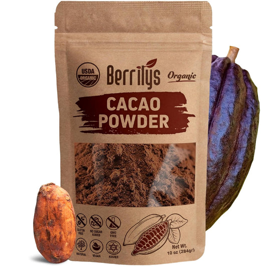 organic-non-alkalized-cacao-powder-10-oz---great-for-cooking-and-recipes---superfood-cocoa-from-berrilys-1