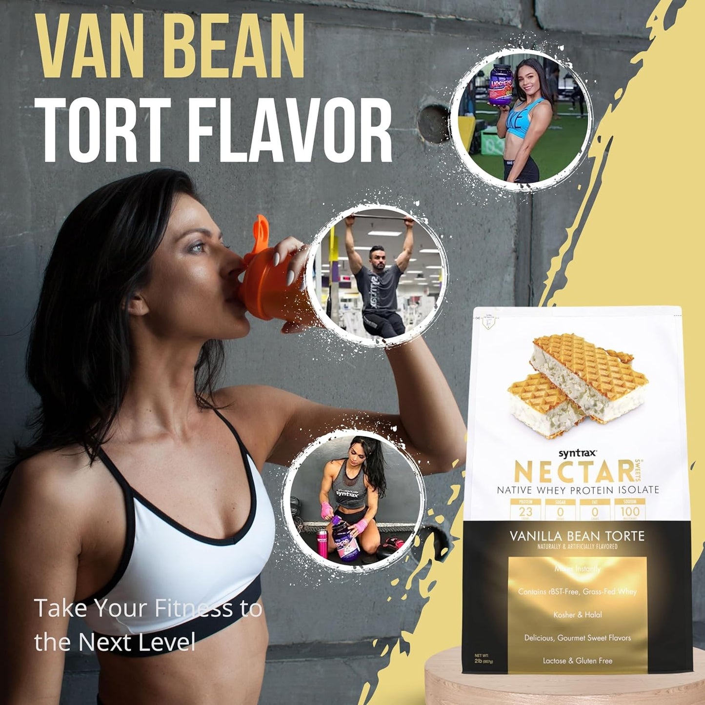 high-protein-vanilla-bean-torte-bundle---32-servings-23g-protein-low-carb-zero-fat-lactose-gluten-free-with-nutrition-keychain-5